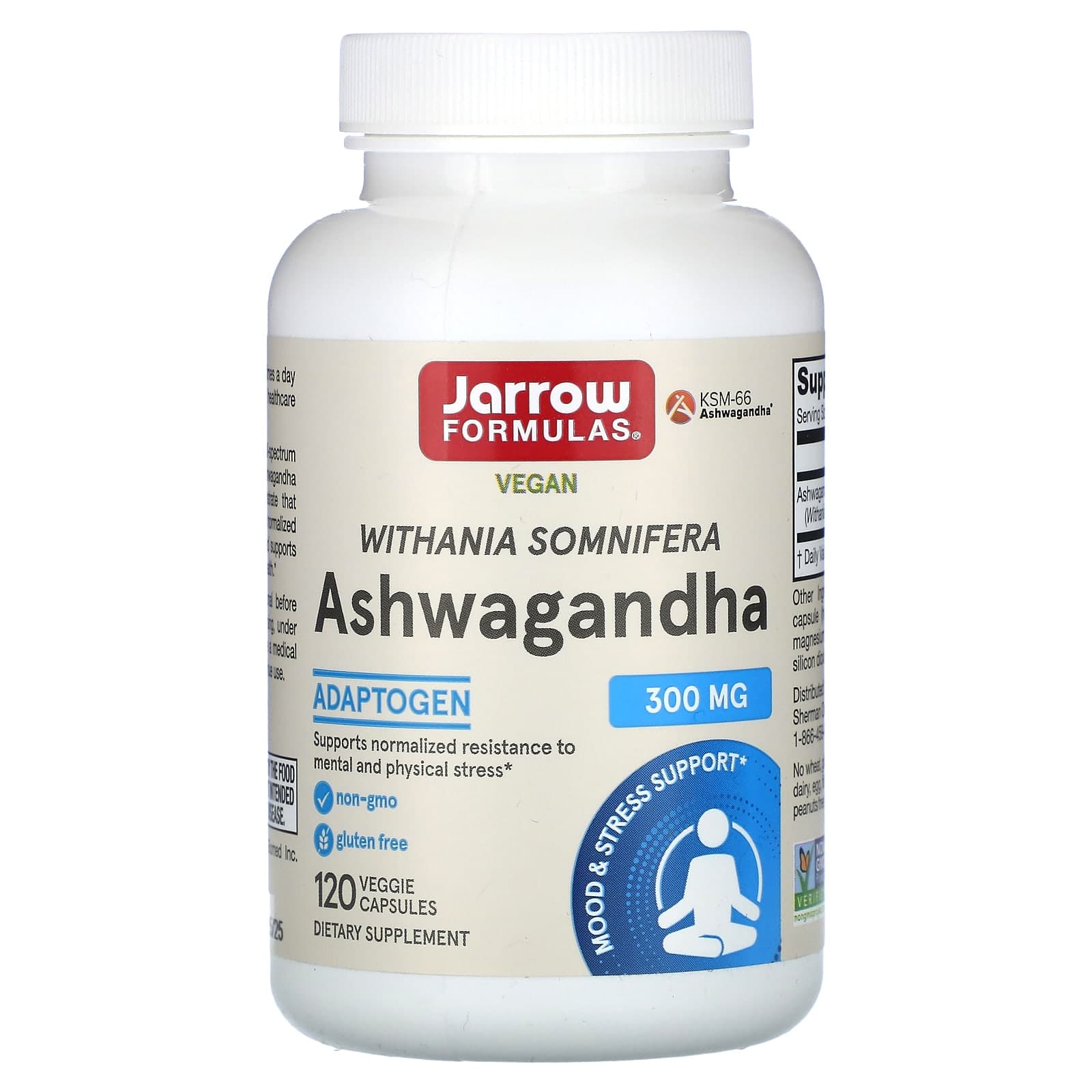 Jarrow Formulas Ashwagandha – 120 gélules végétales de Jarrow Formulas