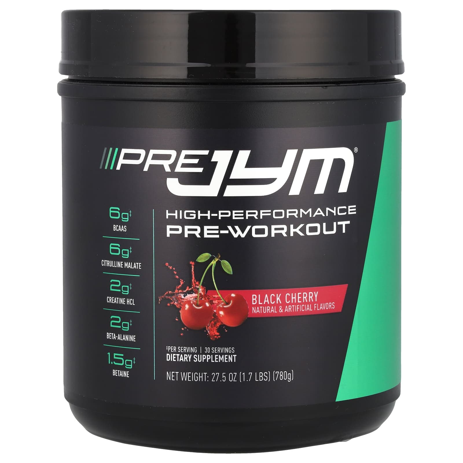 JYM Supplement Science Pre JYM, High-Performance Pre-Workout – Black Cherry – 780 g de JYM Supplement Science