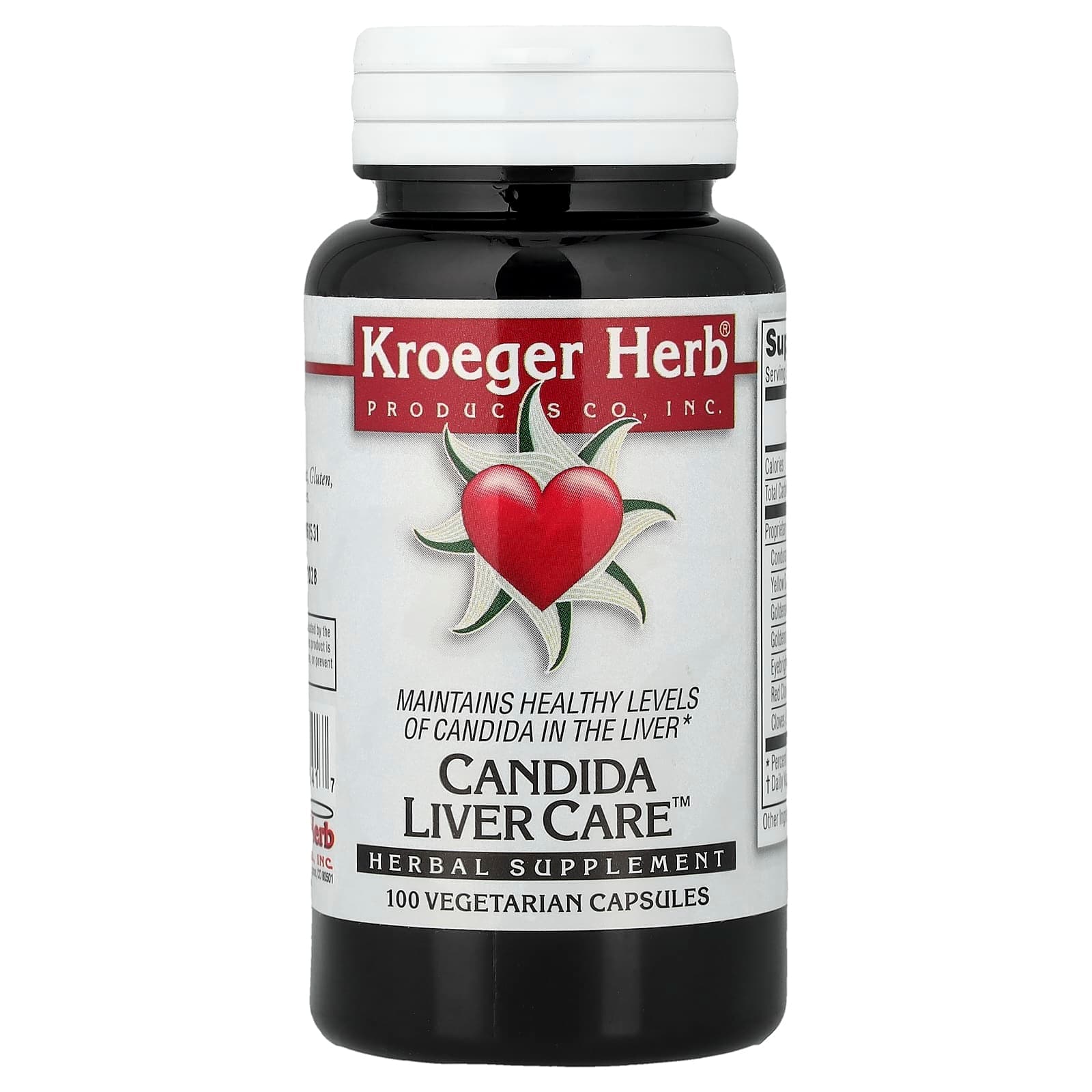 Kroeger Herb Co Candida Liver Care – 100 gélules végétales de Kroeger Herb