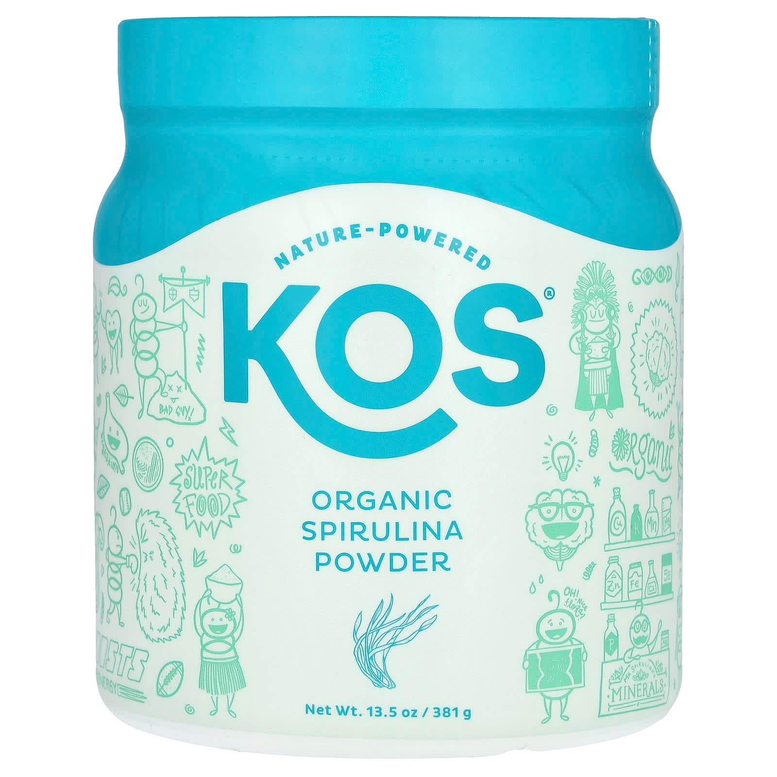KOS Organic Spirulina Powder – 381 g de KOS