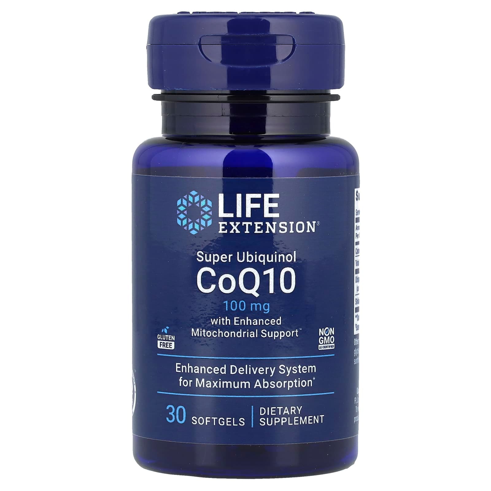 Life Extension Super Ubiquinol CoQ10 with Enhanced Mitochondrial Support – 30 capsules molles de Life Extension