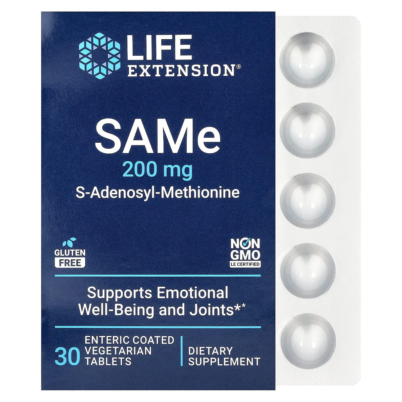 Life Extension SAMe S-Adenosyl-Methionine – 200 mg de Life Extension