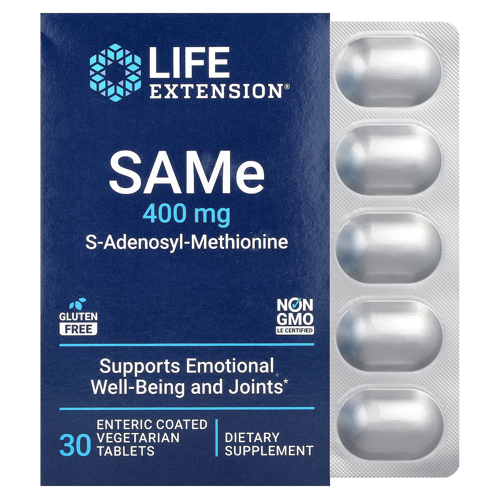 Life Extension SAMe, S-Adenosyl-Methionine – 400 mg de Life Extension