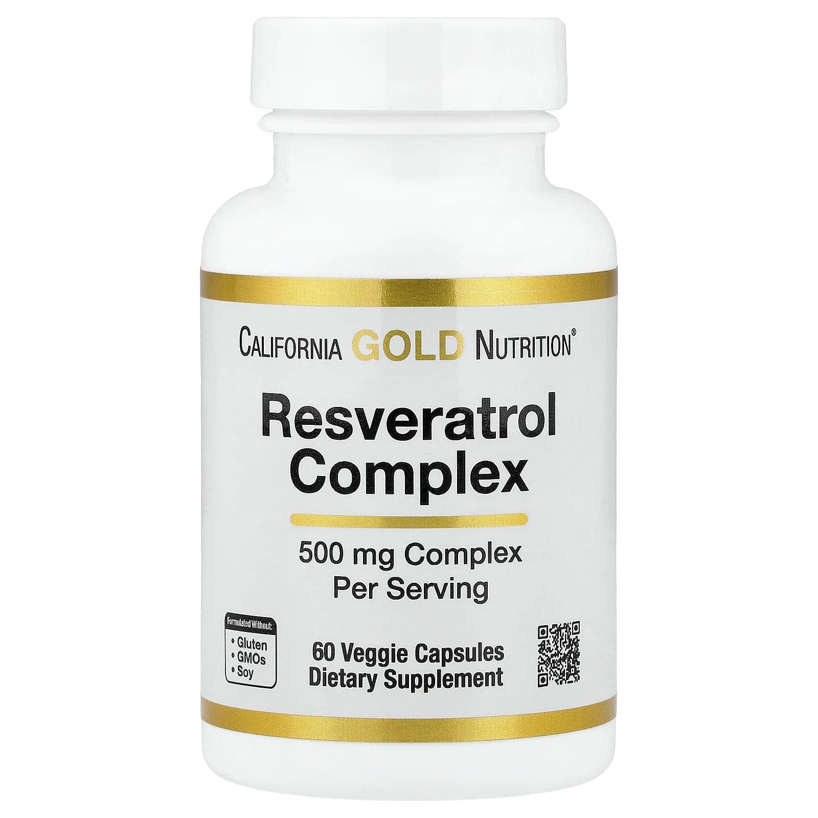 California Gold Nutrition Resveratrol Complex with Grape Seed Extract, Red Wine Extract, and trans-Resveratrol – Resveratrol Complex with Grape Seed Extract – 60 gélules végétales de California Gold Nutrition