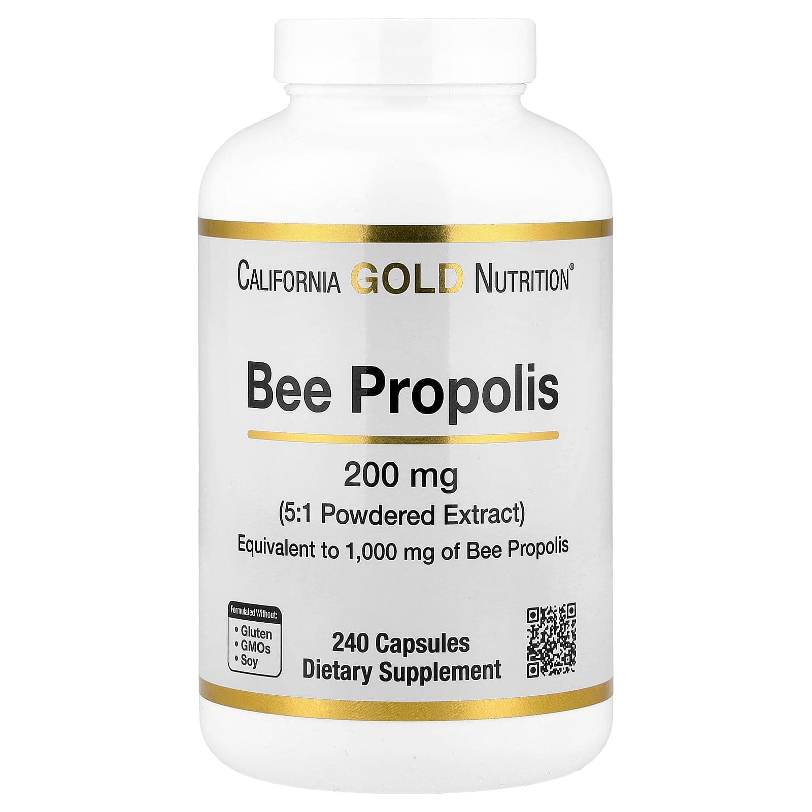 California Gold Nutrition Bee Propolis – 240 gélules de California Gold Nutrition