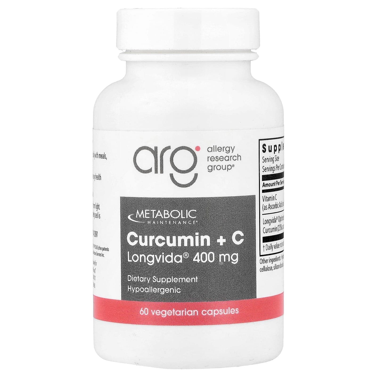 Metabolic Maintenance Curcumin + C – 60 gélules végétales de Metabolic Maintenance
