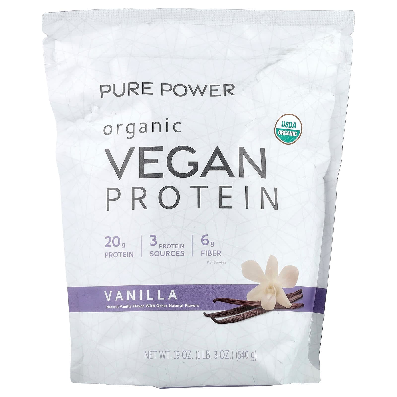 Dr. Mercola Pure Power, Organic Vegan Protein – Vanilla – 540 g de Dr. Mercola