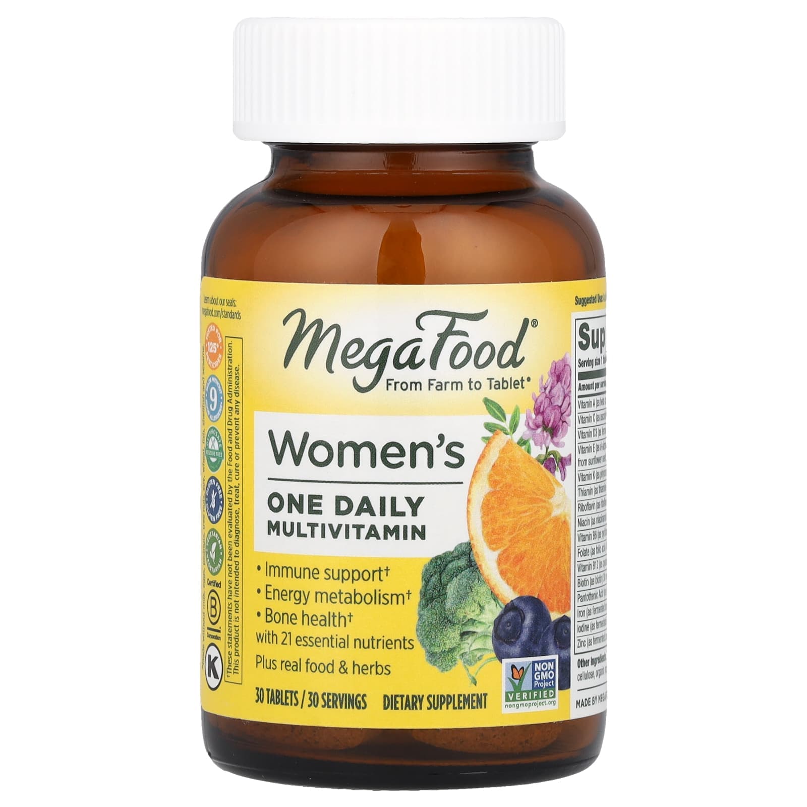 MegaFood Women’s One Daily Multivitamin – 30 comprimés de MegaFood
