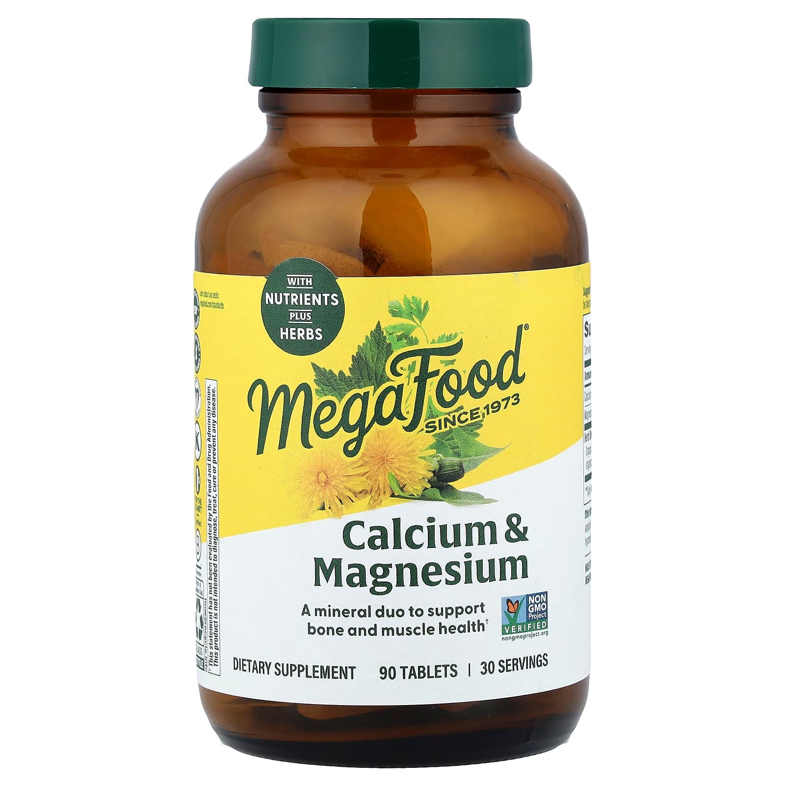 MegaFood Calcium & Magnesium – 90 comprimés de MegaFood