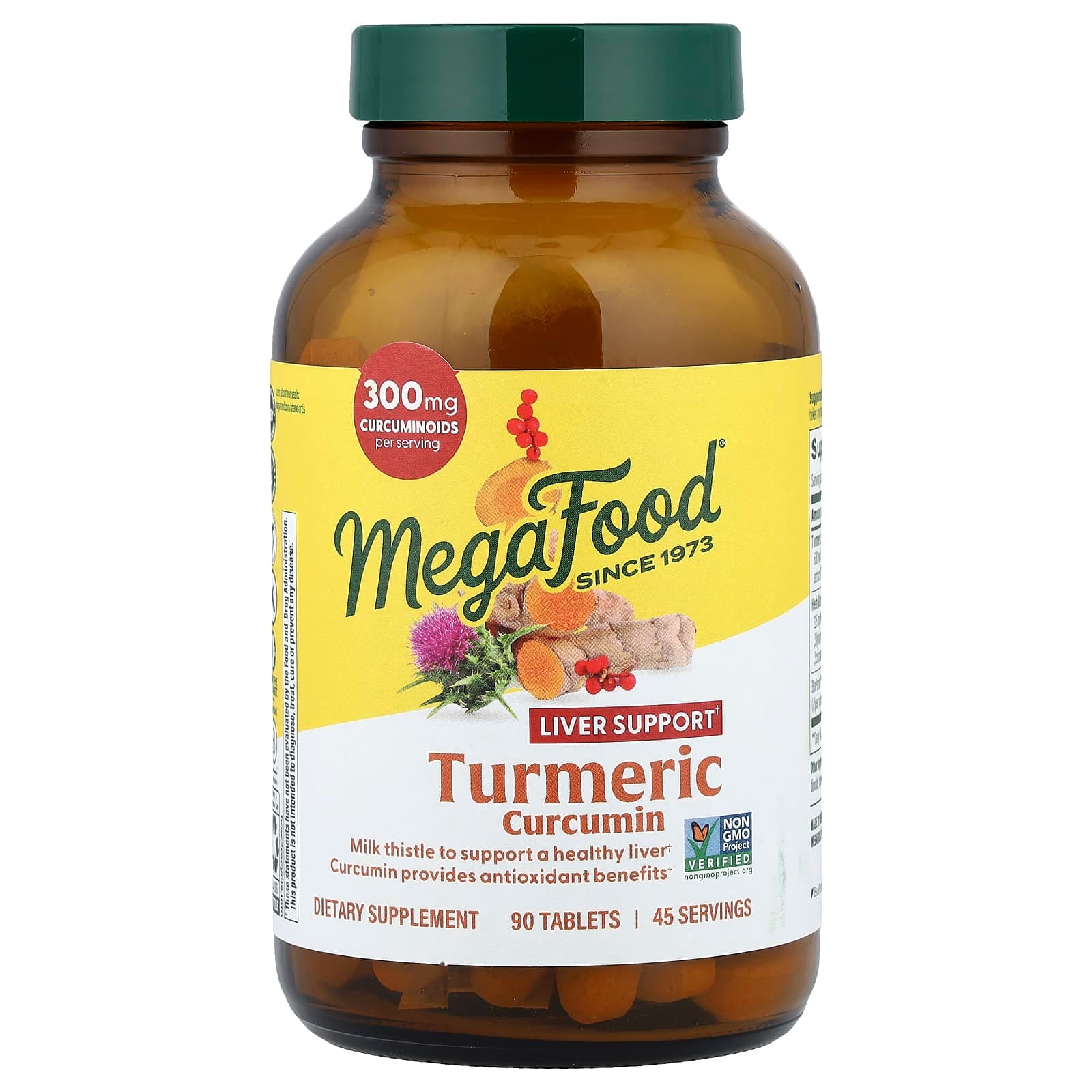 MegaFood Turmeric Curcumin – 90 comprimés de MegaFood