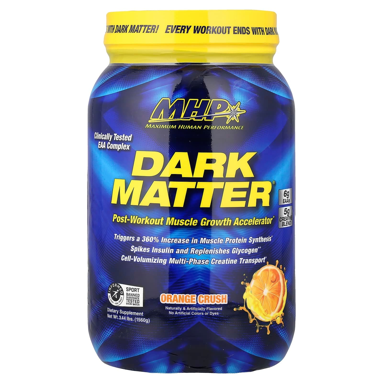 MHP DARK MATTER, Post Workout Muscle Growth Accelerator – Orange Crush – 1560 g de MHP