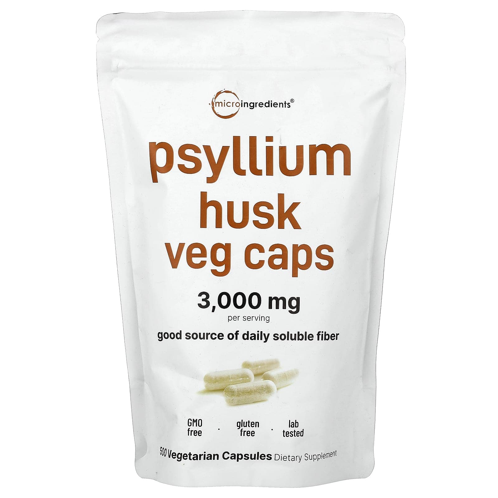 Micro Ingredients Psyllium Husk Veg Caps – 500 gélules végétales de Micro Ingredients