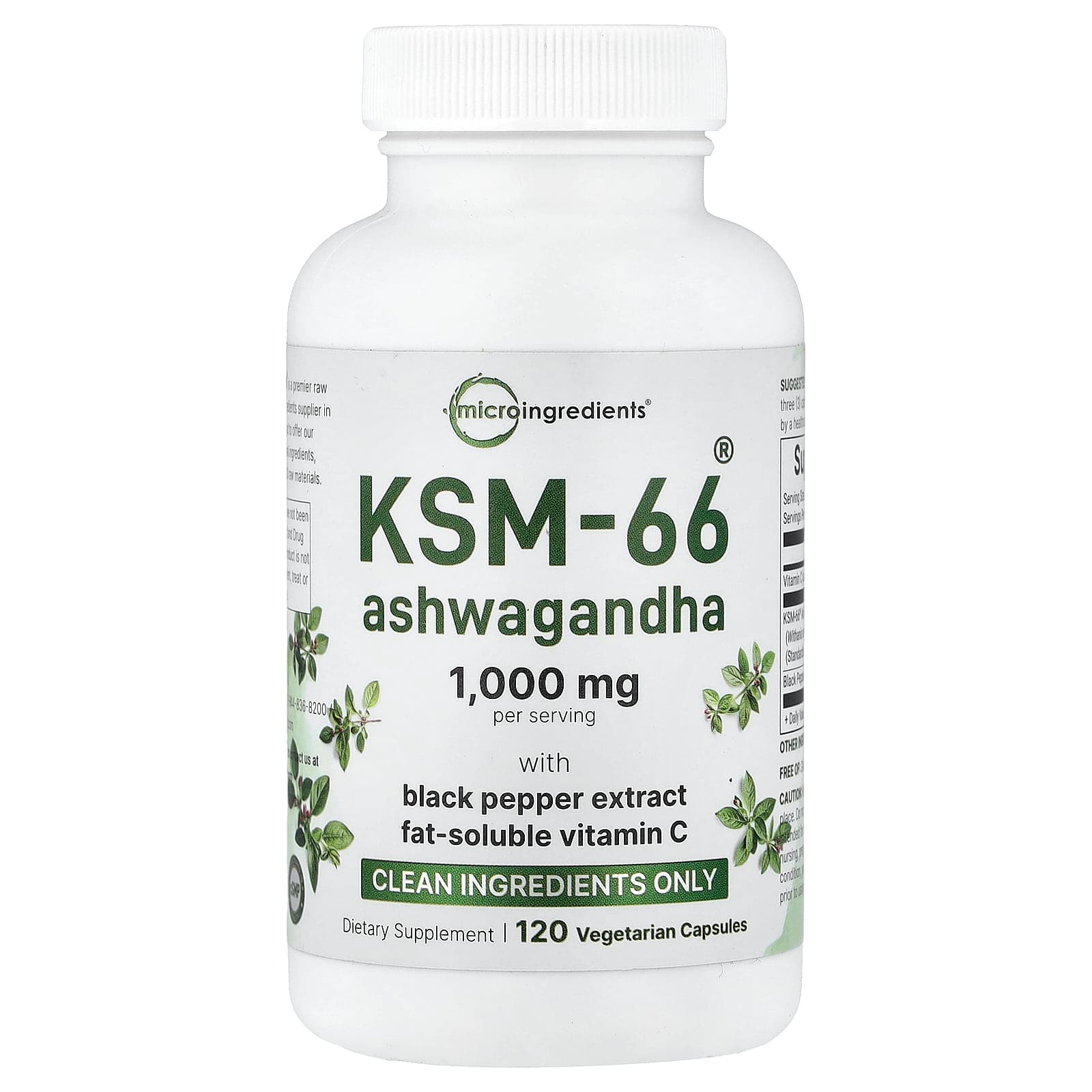 Micro Ingredients KSM-66 Ashwagandha – 120 gélules végétales de Micro Ingredients