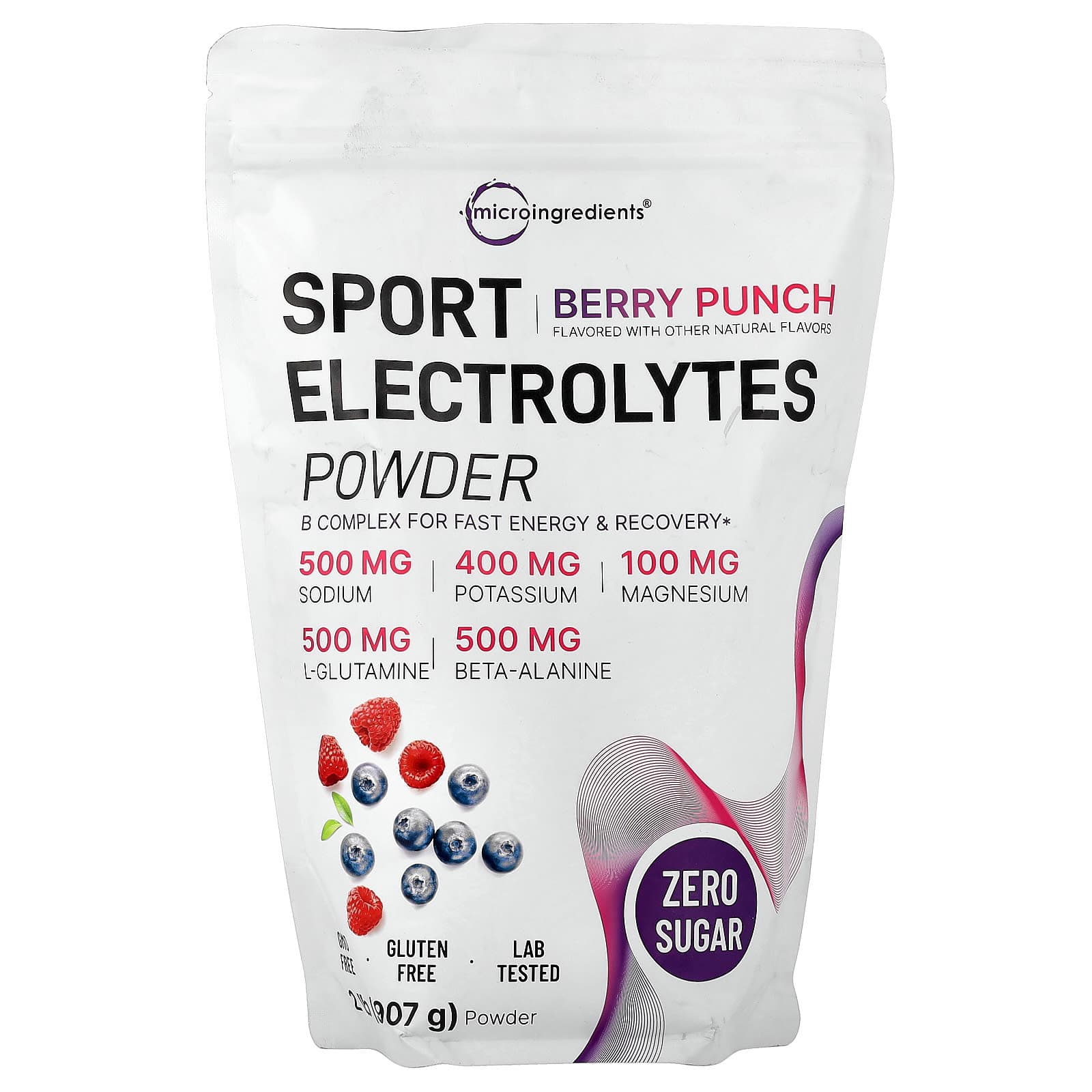 Micro Ingredients Sport Electrolytes Powder – Berry Punch – 907 g de Micro Ingredients