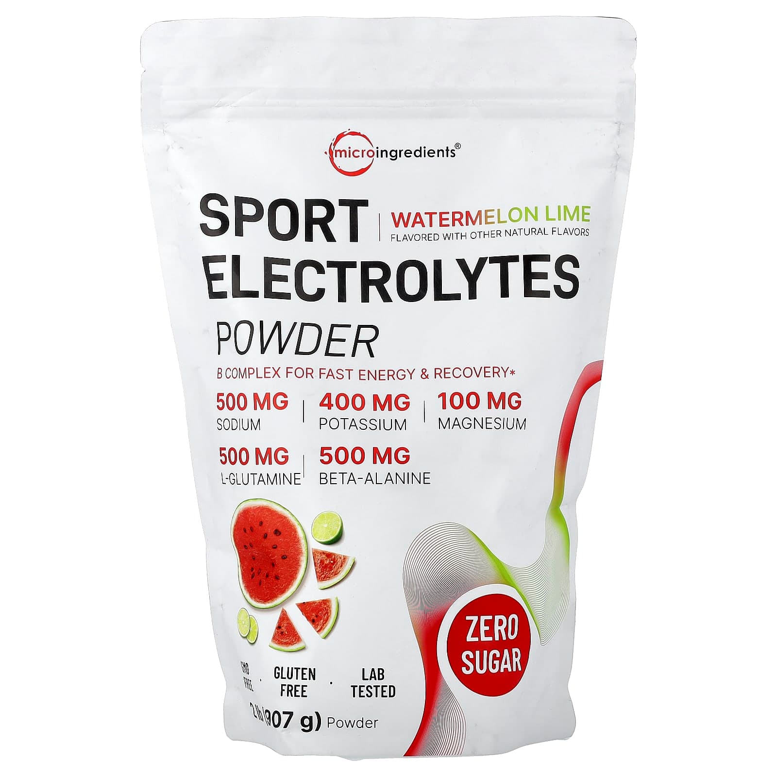 Micro Ingredients Sport Electrolytes Powder – Watermelon Lime – 907 g de Micro Ingredients