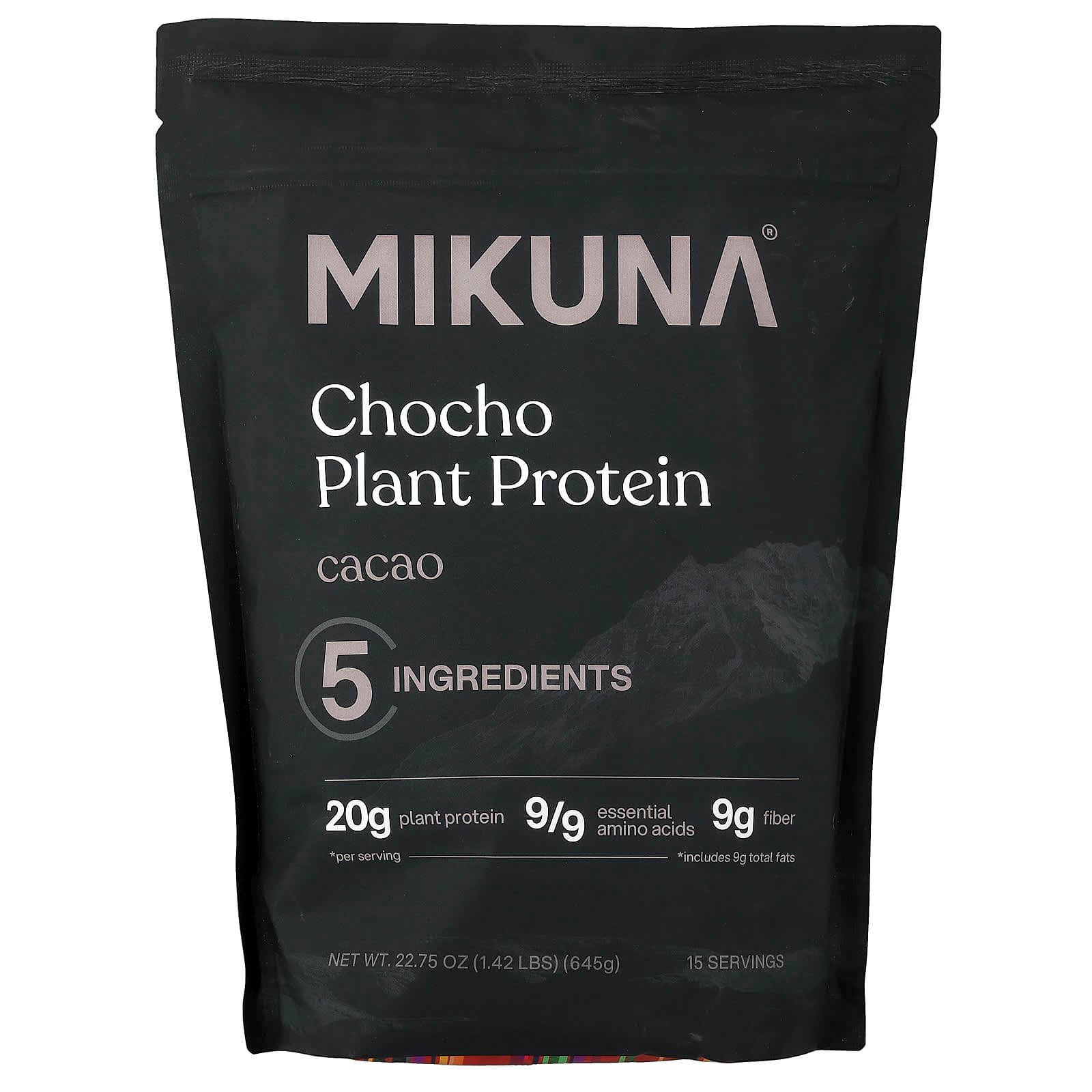 MIKUNA Chocho Plant Protein Powder, Cacao – 645 g de MIKUNA