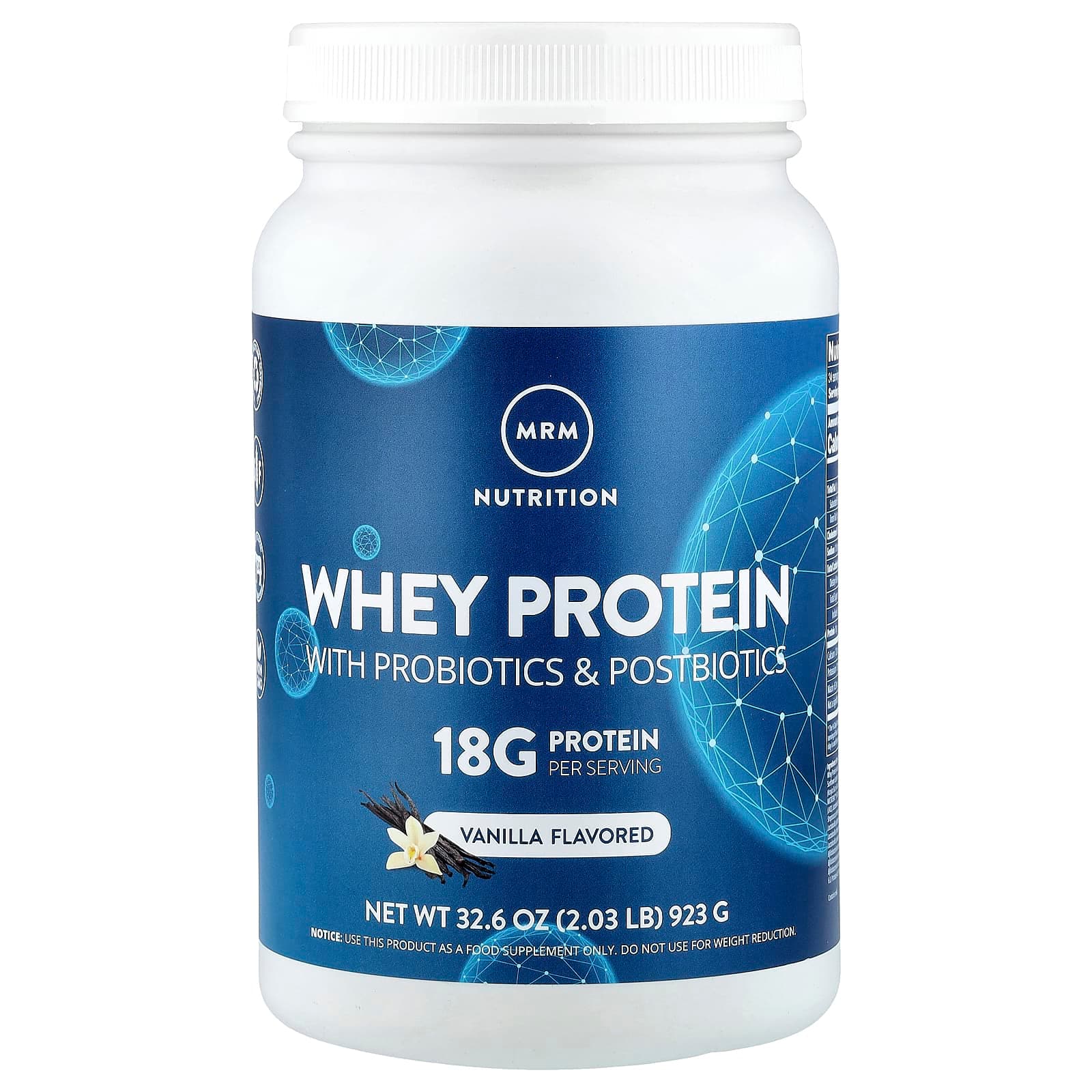 MRM Nutrition Whey Protein with Probiotics & Postbiotics – Vanilla – 923 g de MRM Nutrition