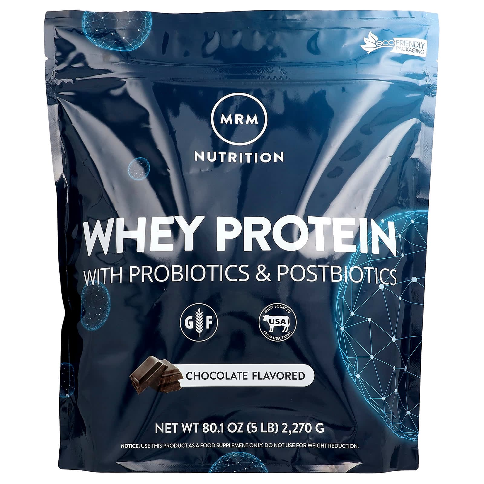 MRM Nutrition Whey Protein with Probiotics & Postbiotics – Chocolate – 2270 g de MRM Nutrition