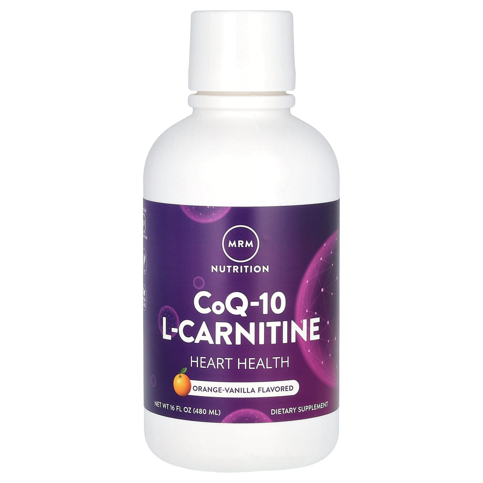 MRM Nutrition CoQ-10 L-Carnitine Liquid – Orange-Vanilla – 480 ml de MRM Nutrition
