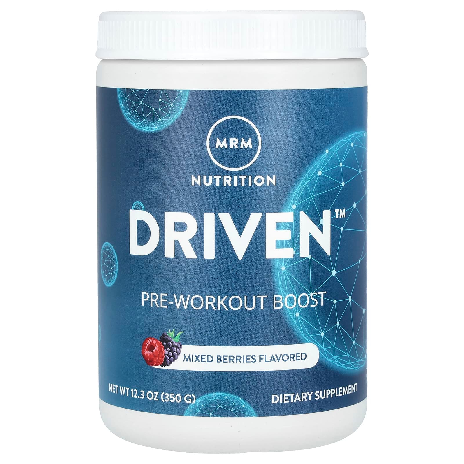 MRM Nutrition DRIVEN, Pre-Workout Boost – Mixed Berries – 350 g de MRM Nutrition