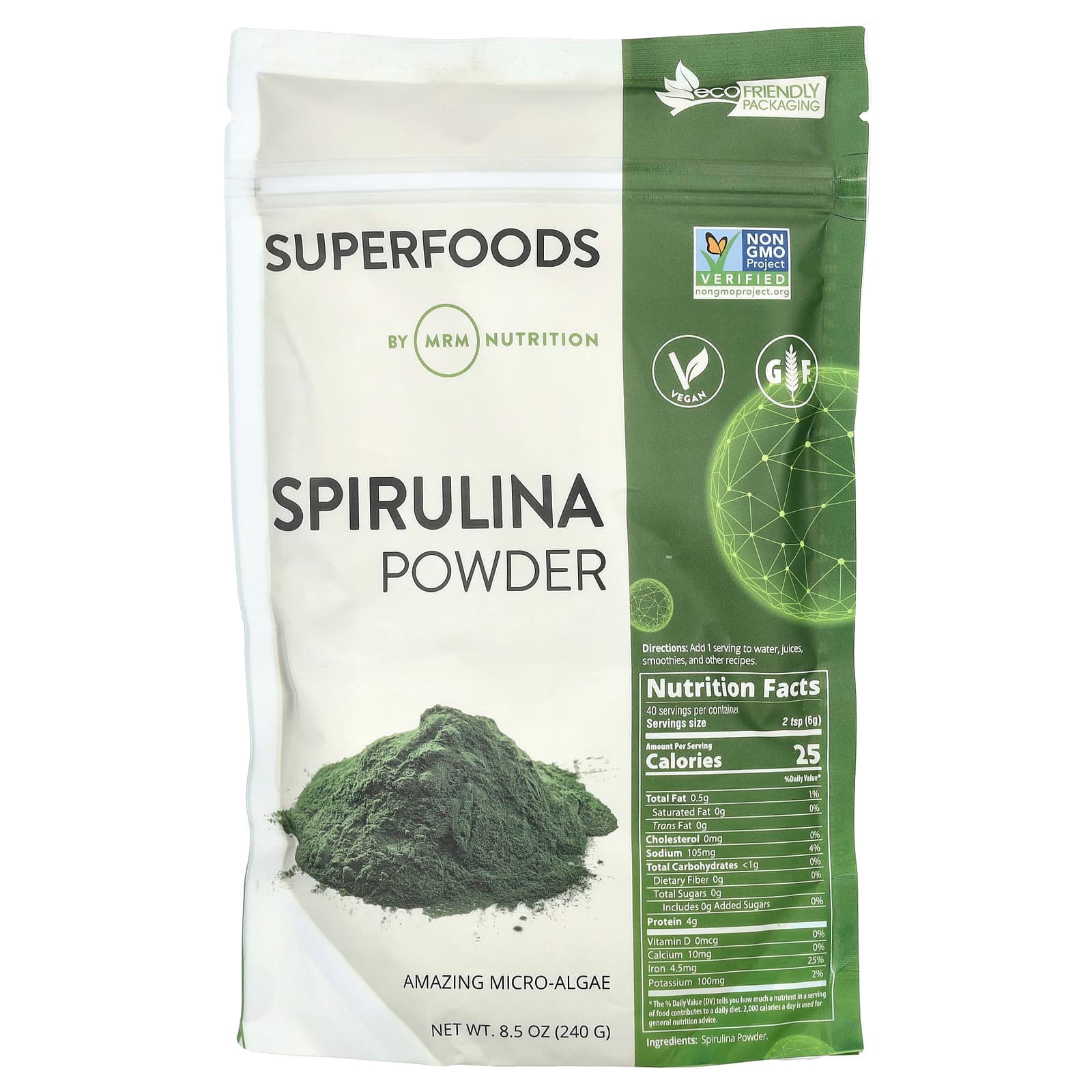 MRM Nutrition Spirulina Powder – 240 g de MRM Nutrition