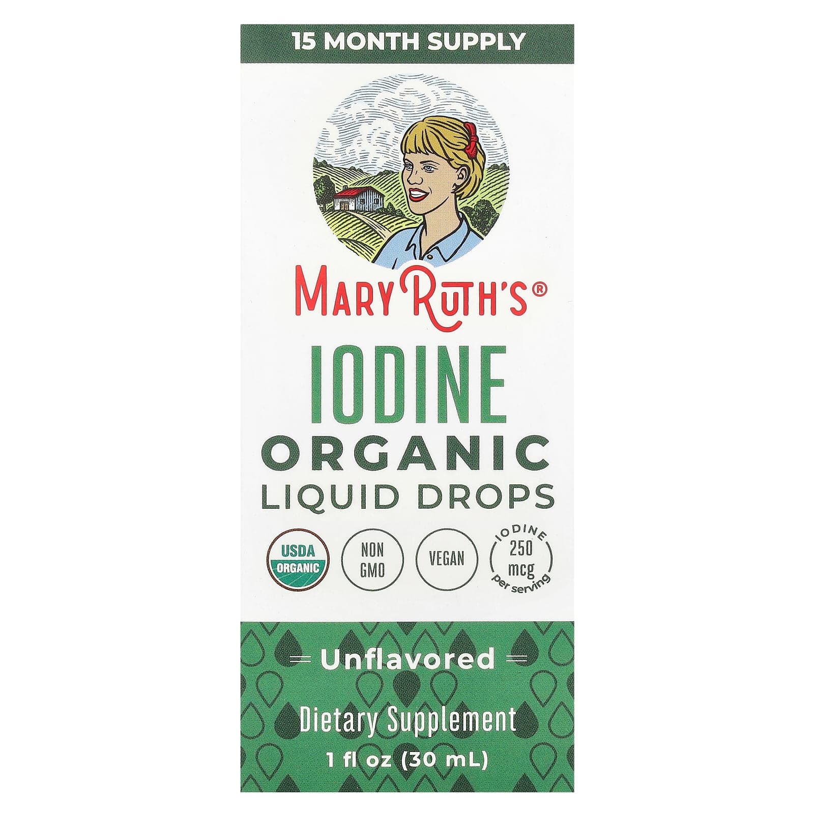 MaryRuth's Organic Iodine Liquid Drops – Sans arôme – 30 ml de MaryRuth's