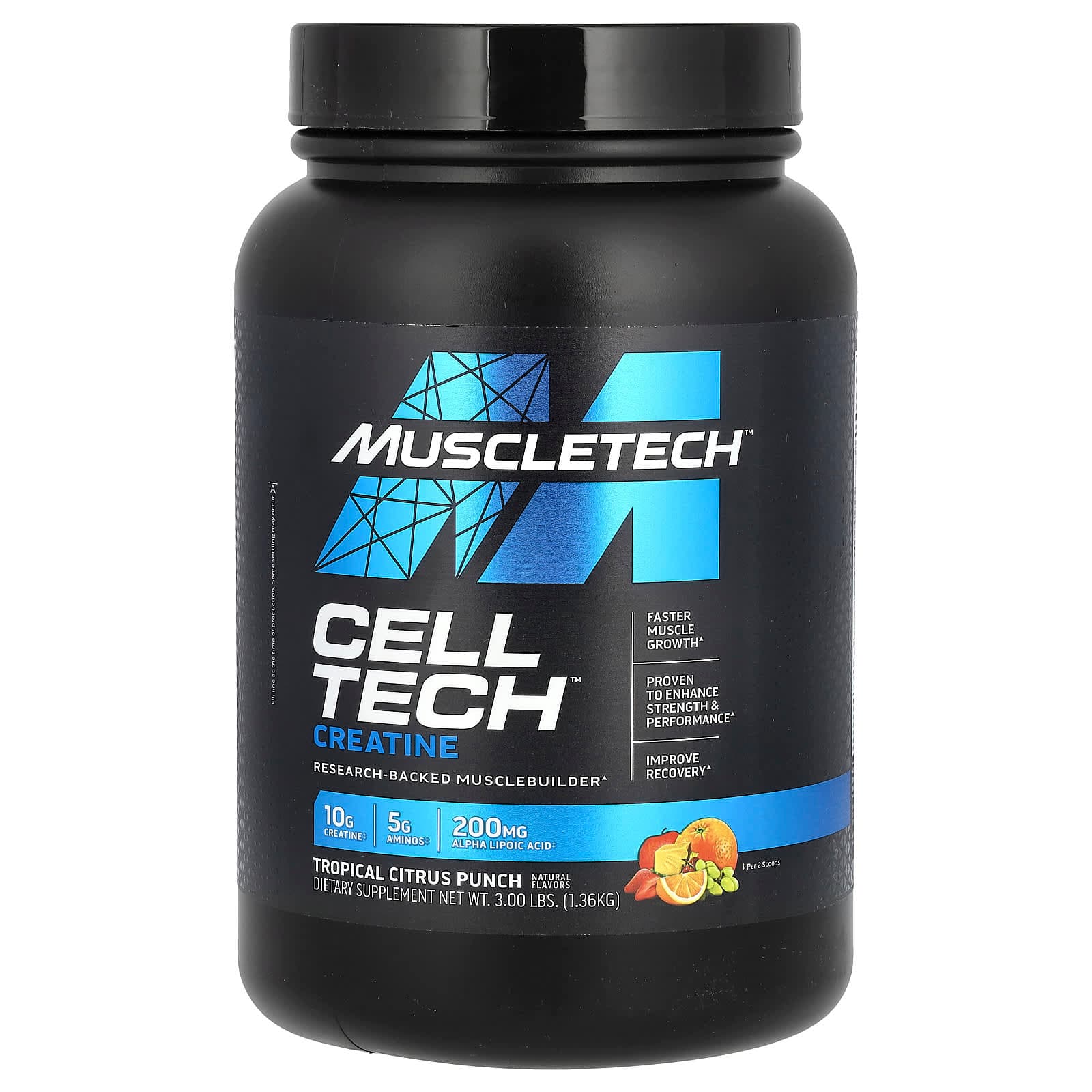 MuscleTech Cell-Tech Creatine – Tropical Citrus Punch – 1,36 kg de MUSCLETECH