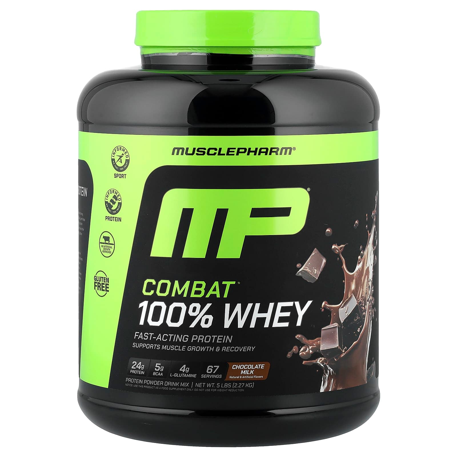 MusclePharm Combat 100% Whey Protein Powder – Chocolate Milk – 2,27 kg de MusclePharm