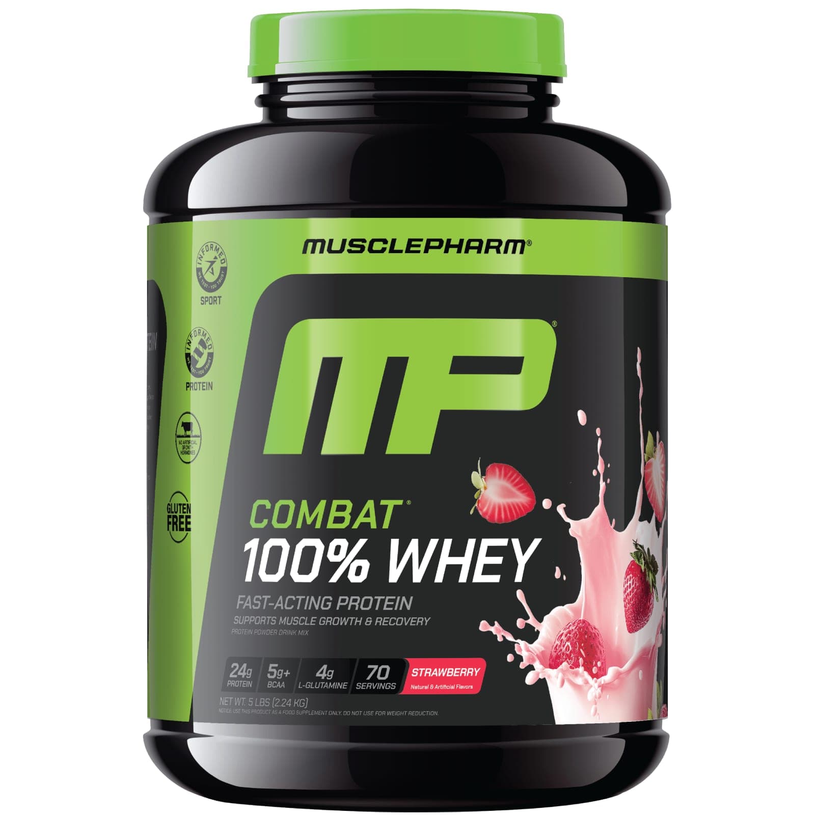 MusclePharm Combat 100% Whey Protein Powder – Strawberry – 2,24 kg de MusclePharm
