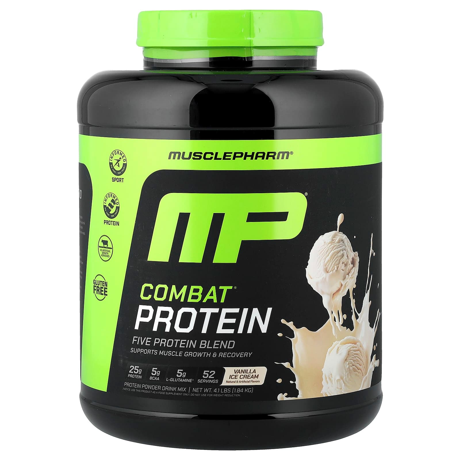 MusclePharm Combat Protein Powder – Vanilla Ice Cream – 1,84 kg de MusclePharm