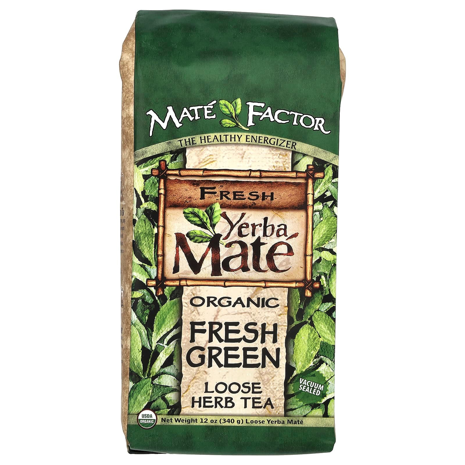 Mate Factor Organic Yerba Mate, Loose Herb Tea, Fresh Green – 340 g de Mate Factor