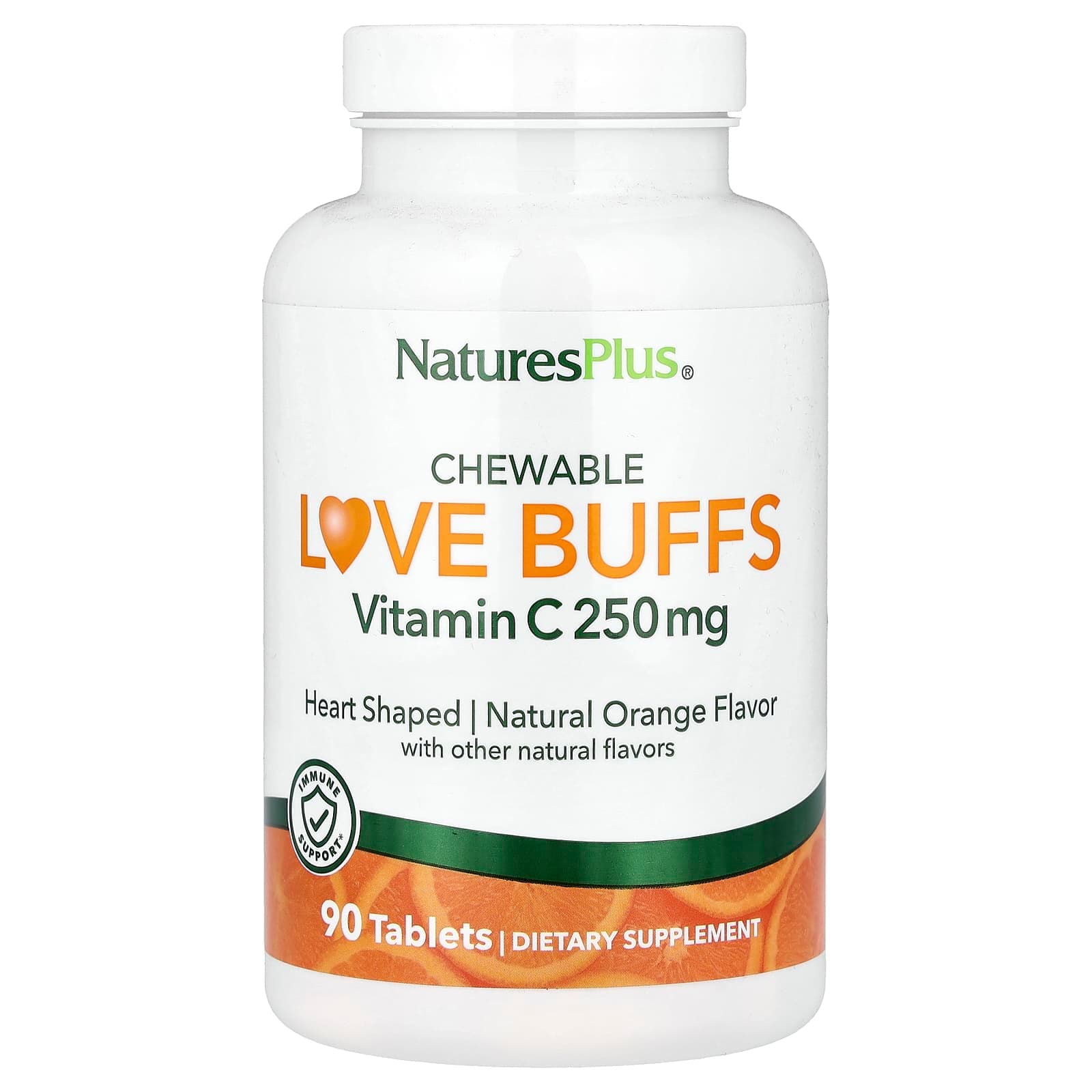 NaturesPlus Chewable Love Buffs, Vitamin C – Natural Orange – 90 comprimés de NaturesPlus