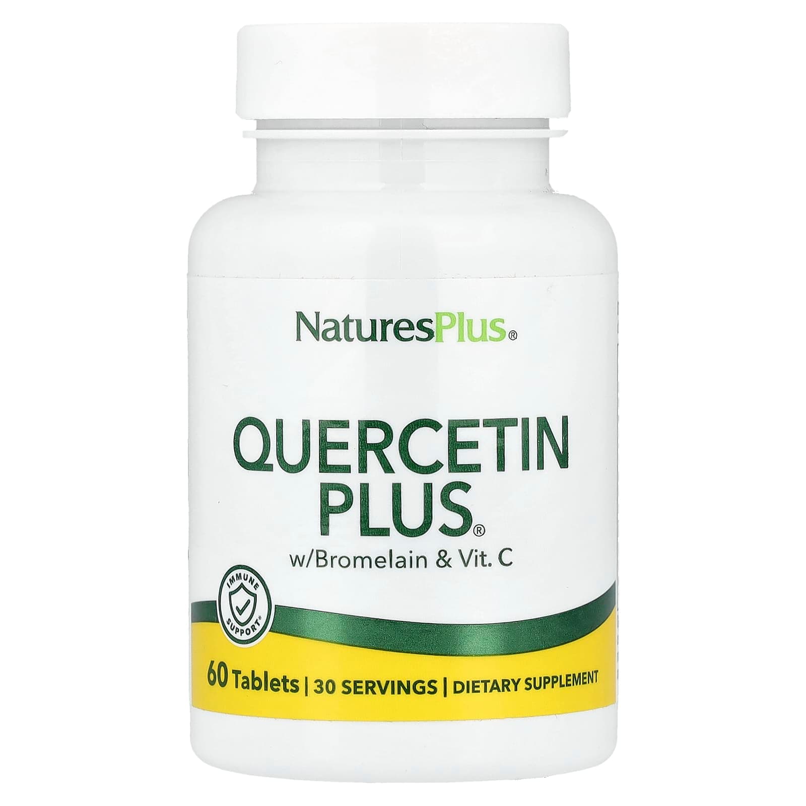NaturesPlus Quercetin Plus with Bromelain & Vit. C – 60 comprimés de NaturesPlus