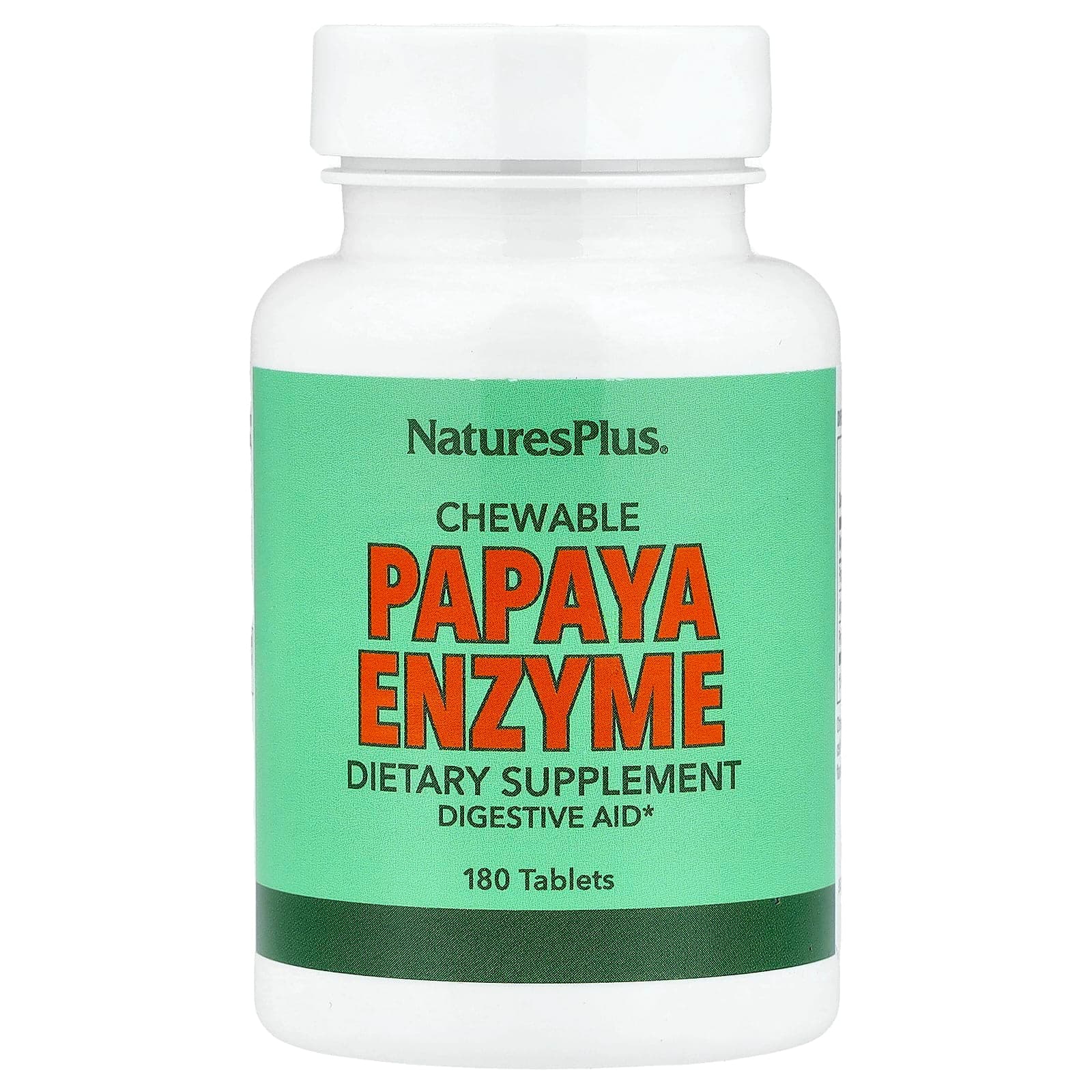 NaturesPlus Chewable Papaya Enzyme – 180 comprimés de NaturesPlus