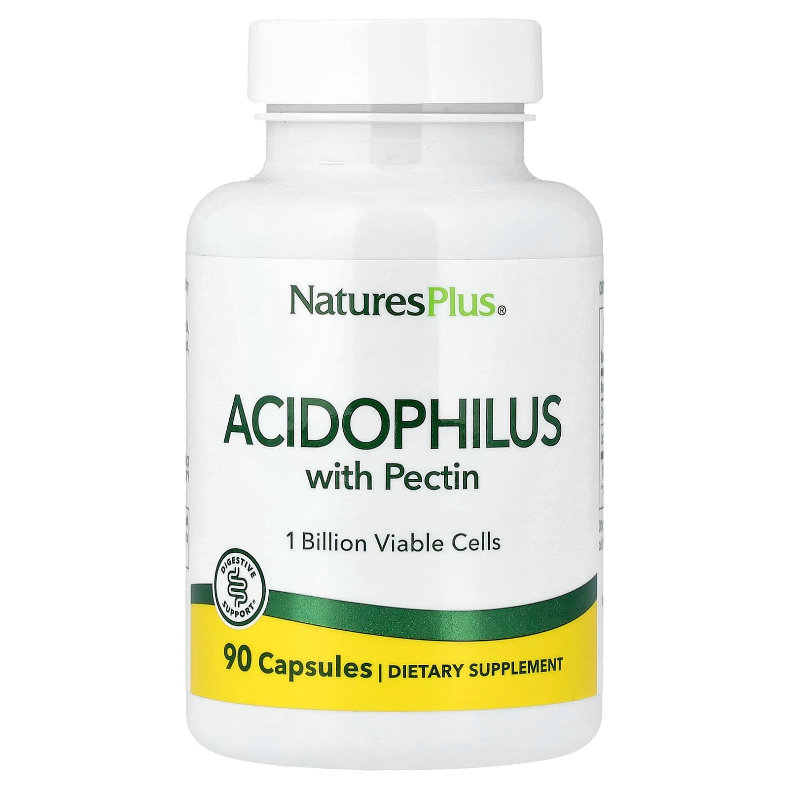 NaturesPlus Acidophilus with Pectin – 90 gélules de NaturesPlus