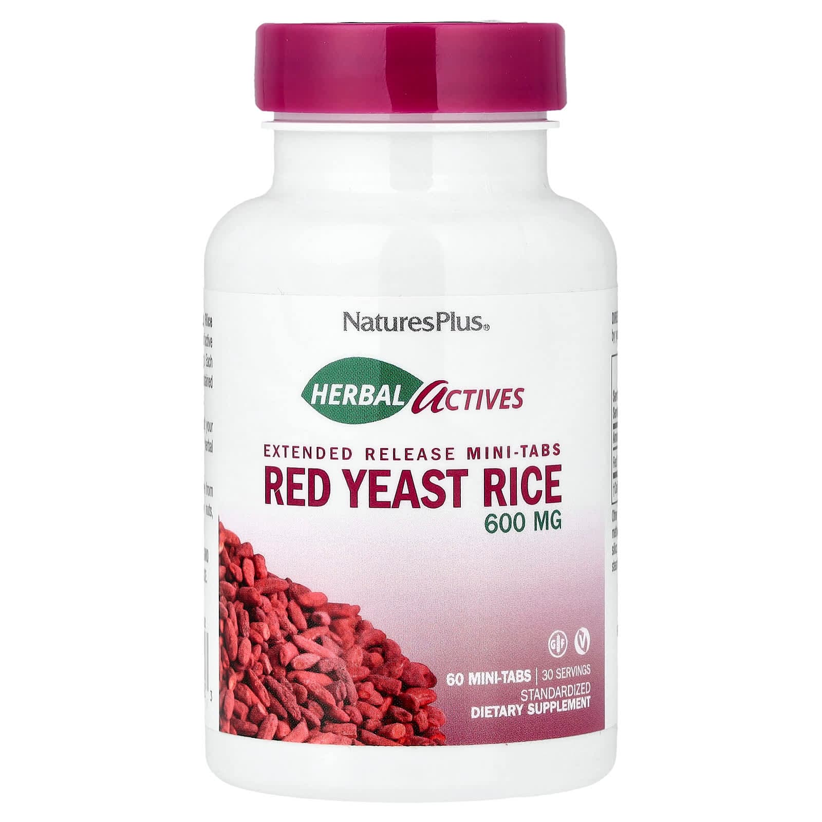 NaturesPlus Herbal Actives, Red Yeast Rice, 60 Mini-Tabs (300 mg per Tab) de NaturesPlus