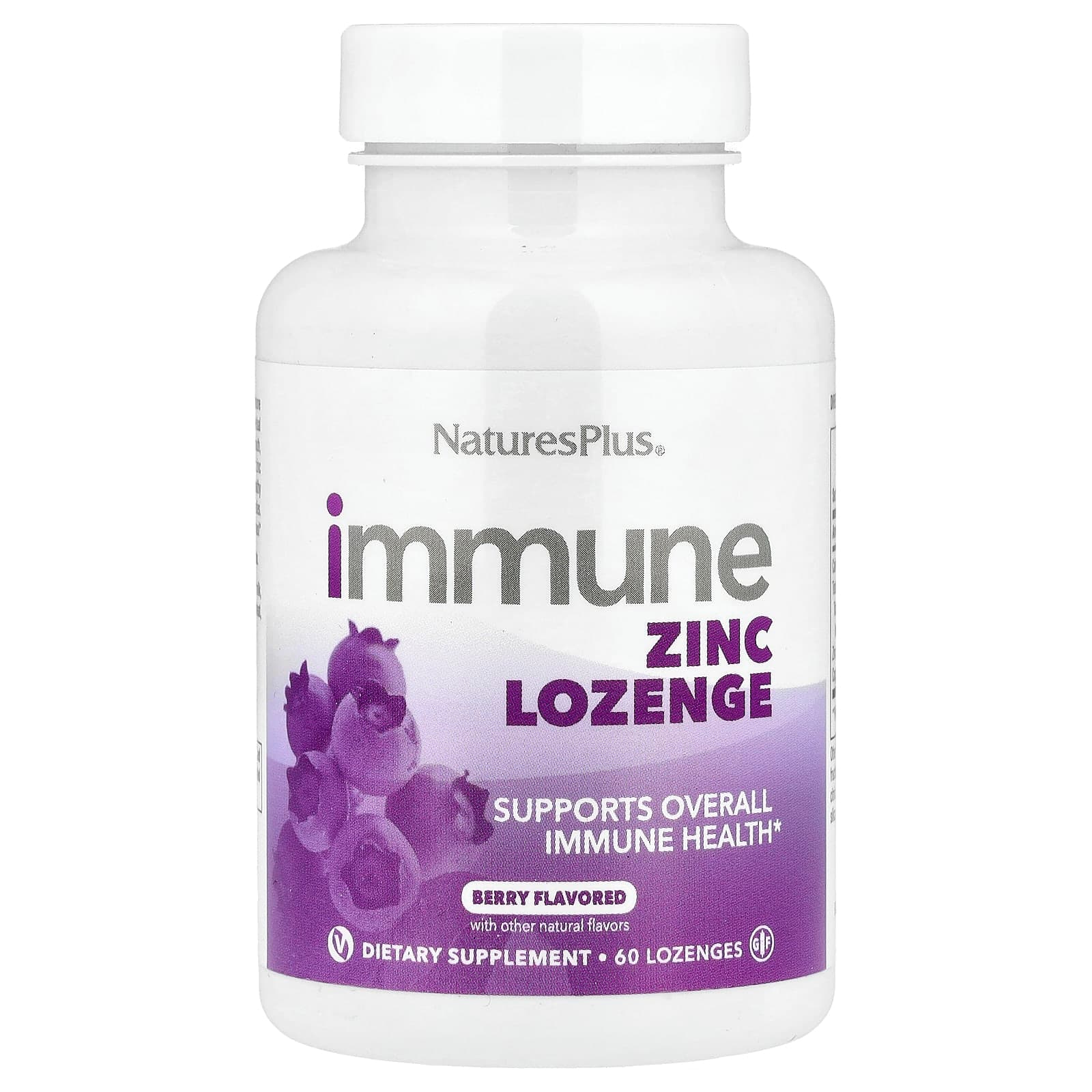 NaturesPlus Immune Zinc Lozenge – Berry – 60 pastilles de NaturesPlus