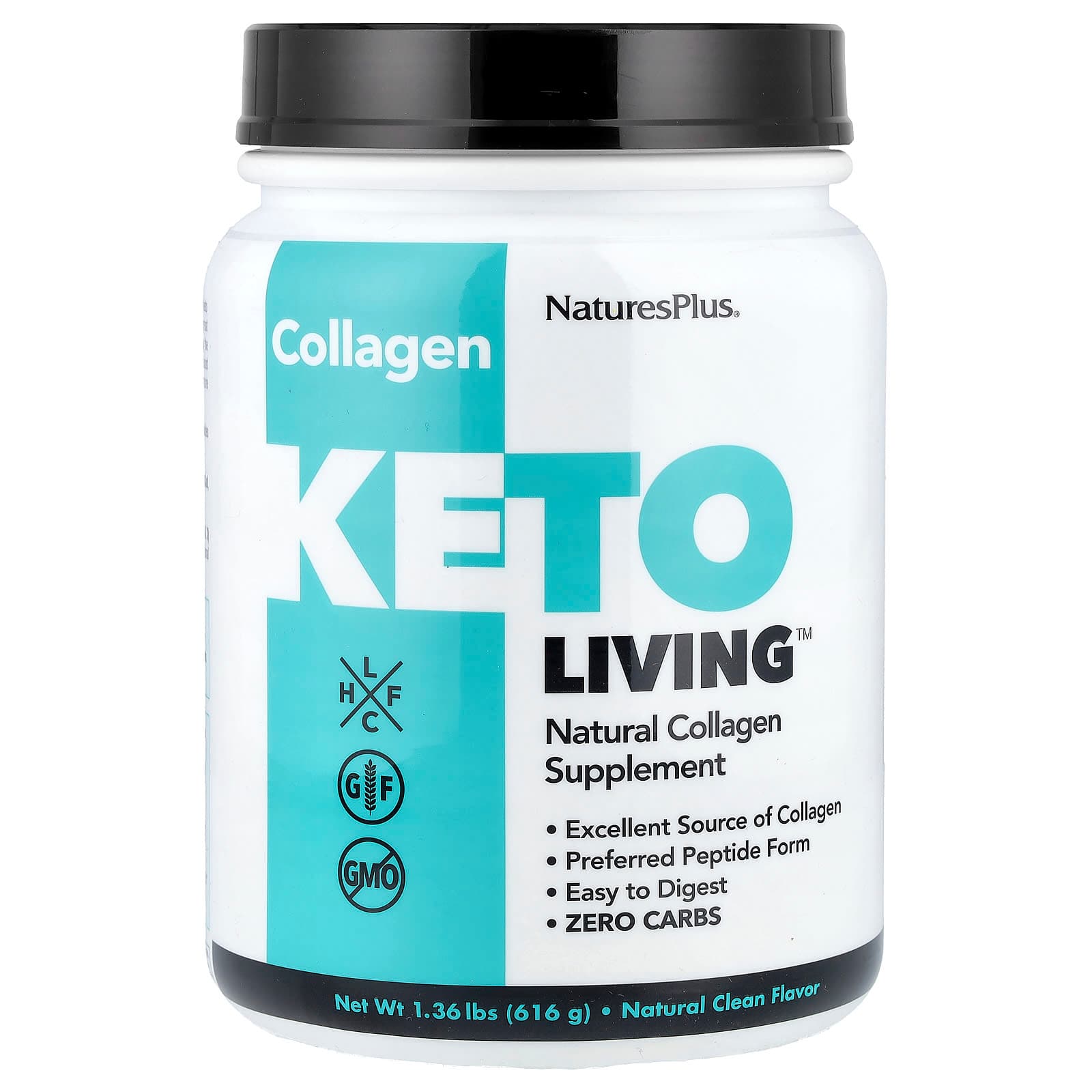 NaturesPlus KetoLiving, Natural Collagen – 616 g de NaturesPlus