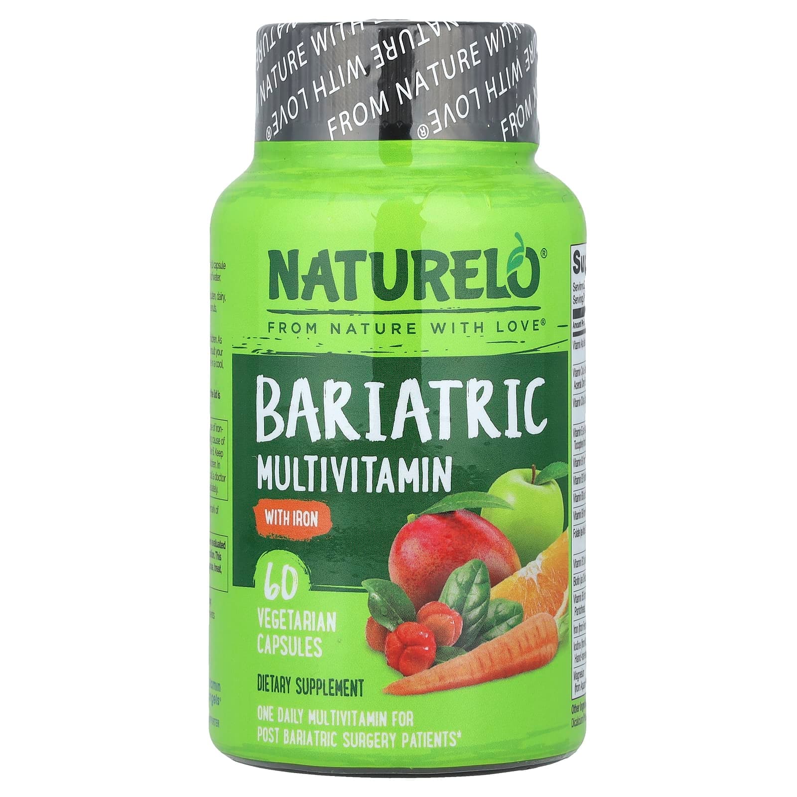 NATURELO Bariatric Multivitamin with Iron – 60 gélules végétales de NATURELO