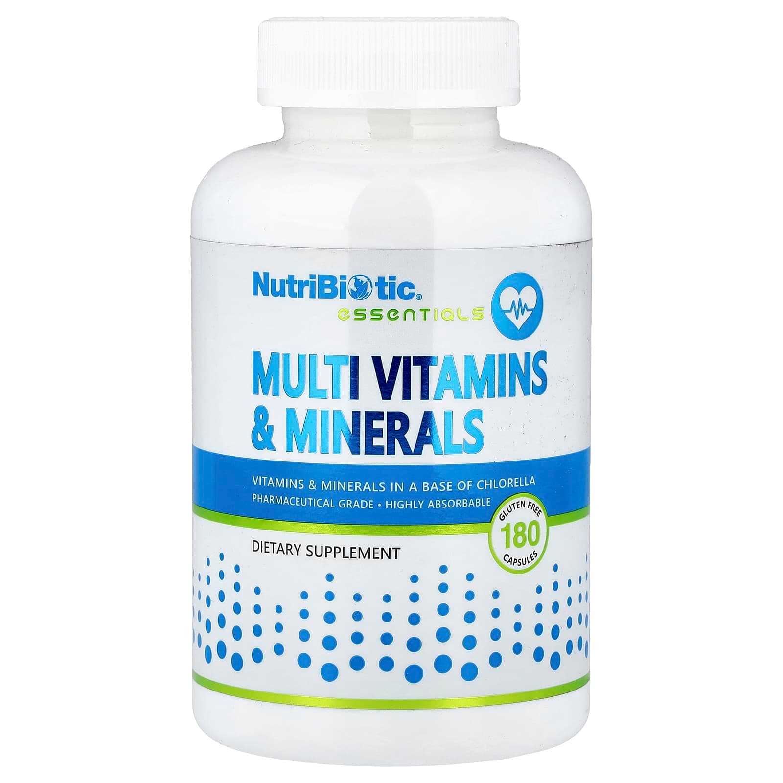 NutriBiotic Essentials, Multi Vitamins & Minerals – 180 gélules de NutriBiotic