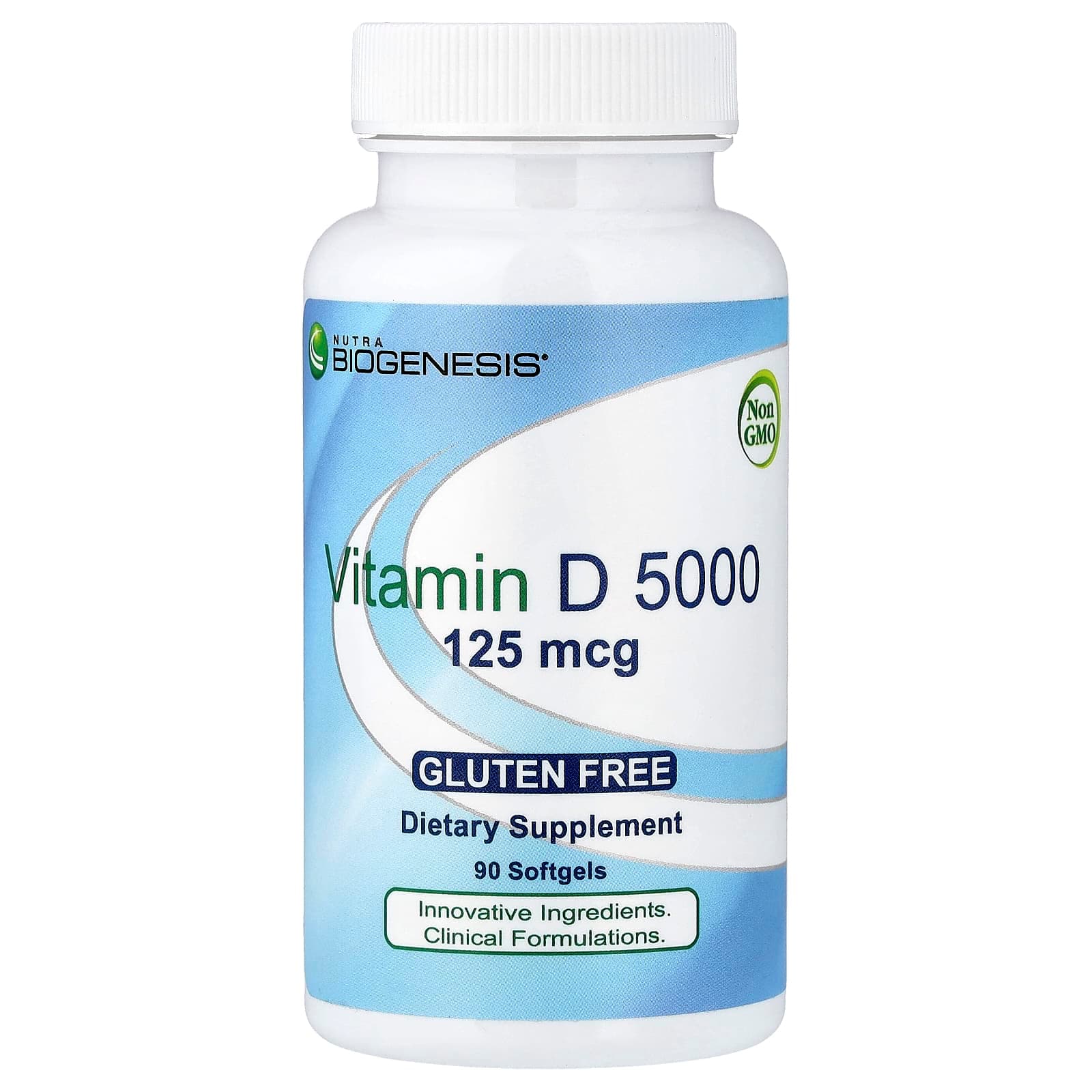 Nutra BioGenesis Vitamin D 5000 – 90 capsules molles de Nutra BioGenesis