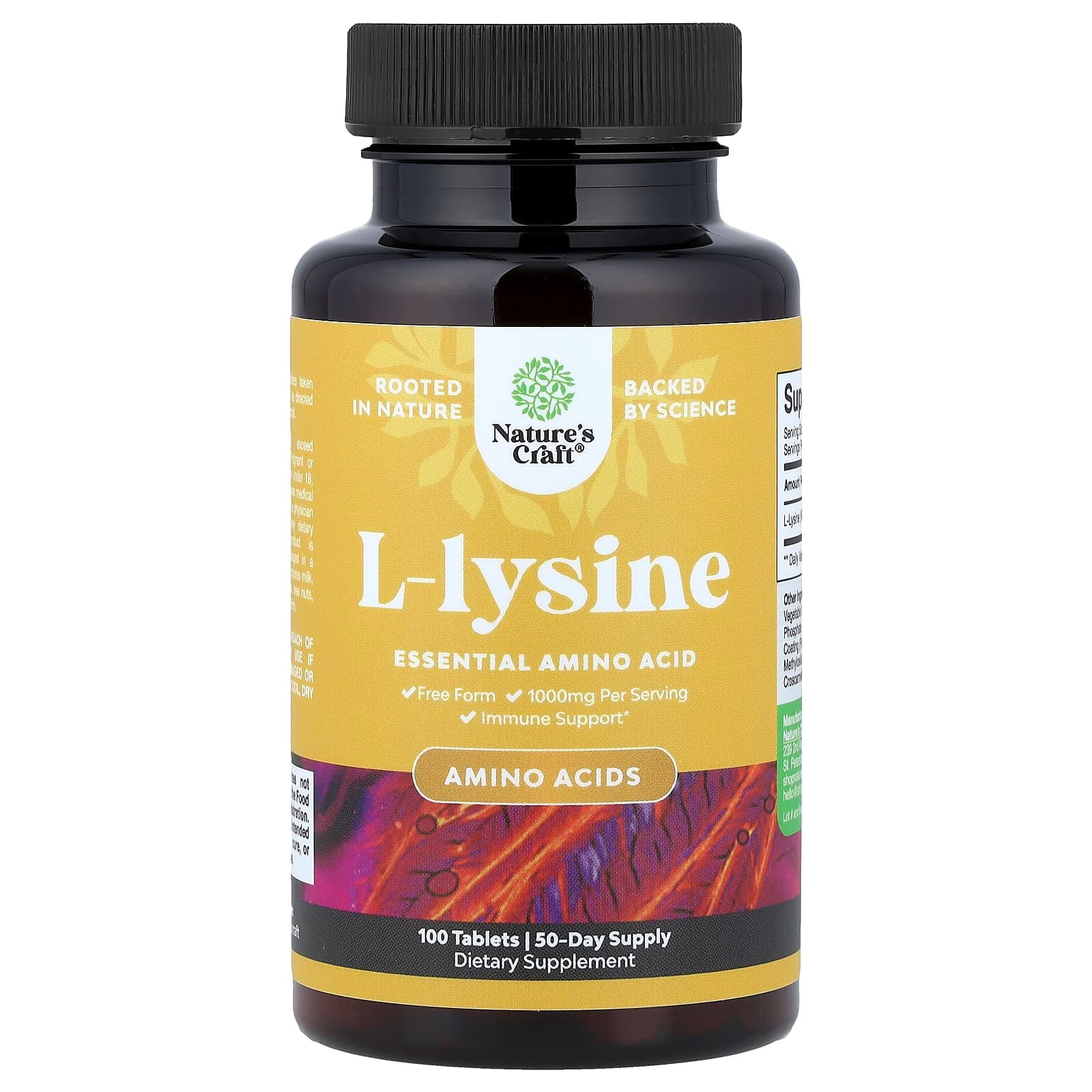 Nature's Craft L-lysine – 100 comprimés de Nature's Craft
