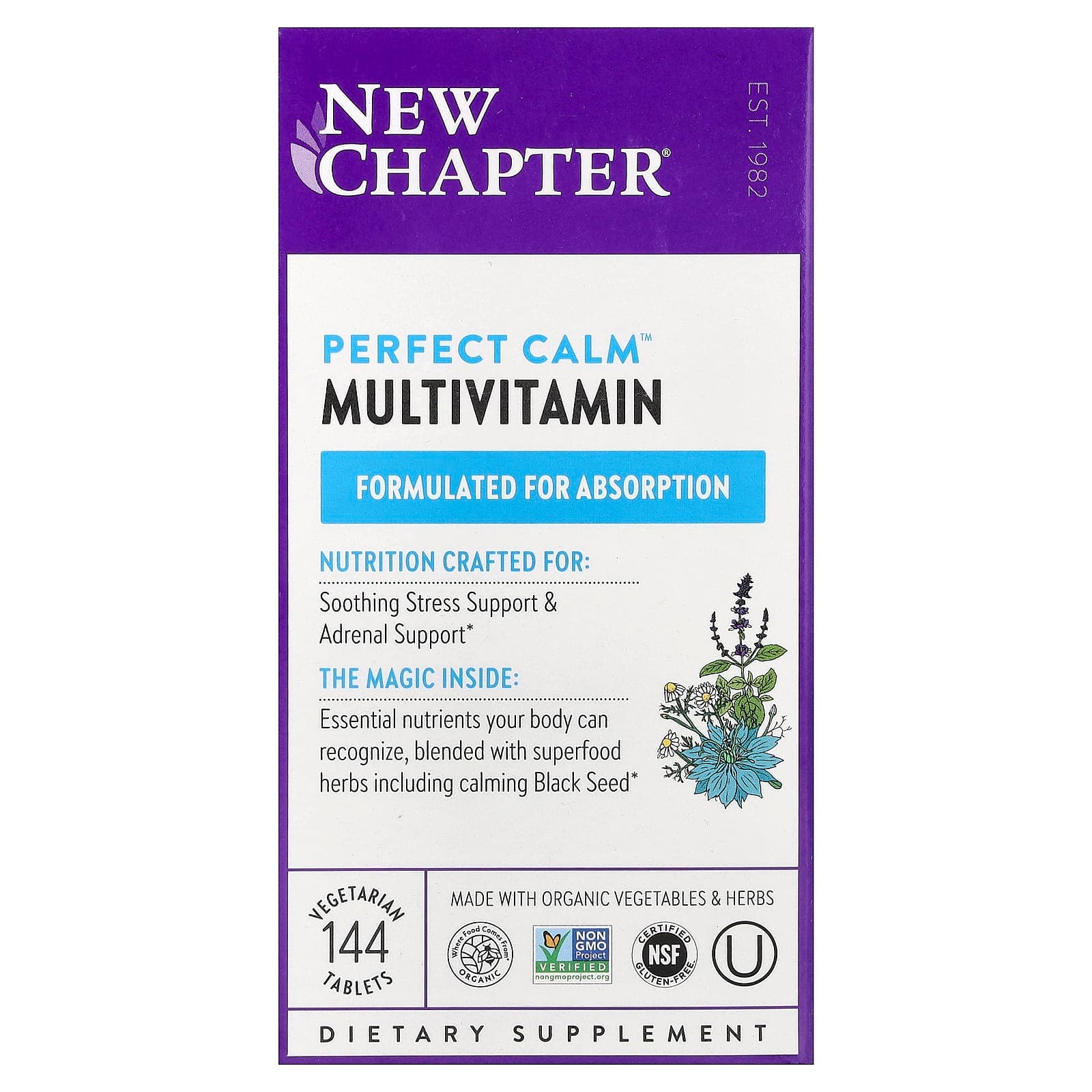 New Chapter Perfect Calm Multivitamin, 144 Vegetarian Tablets de New Chapter