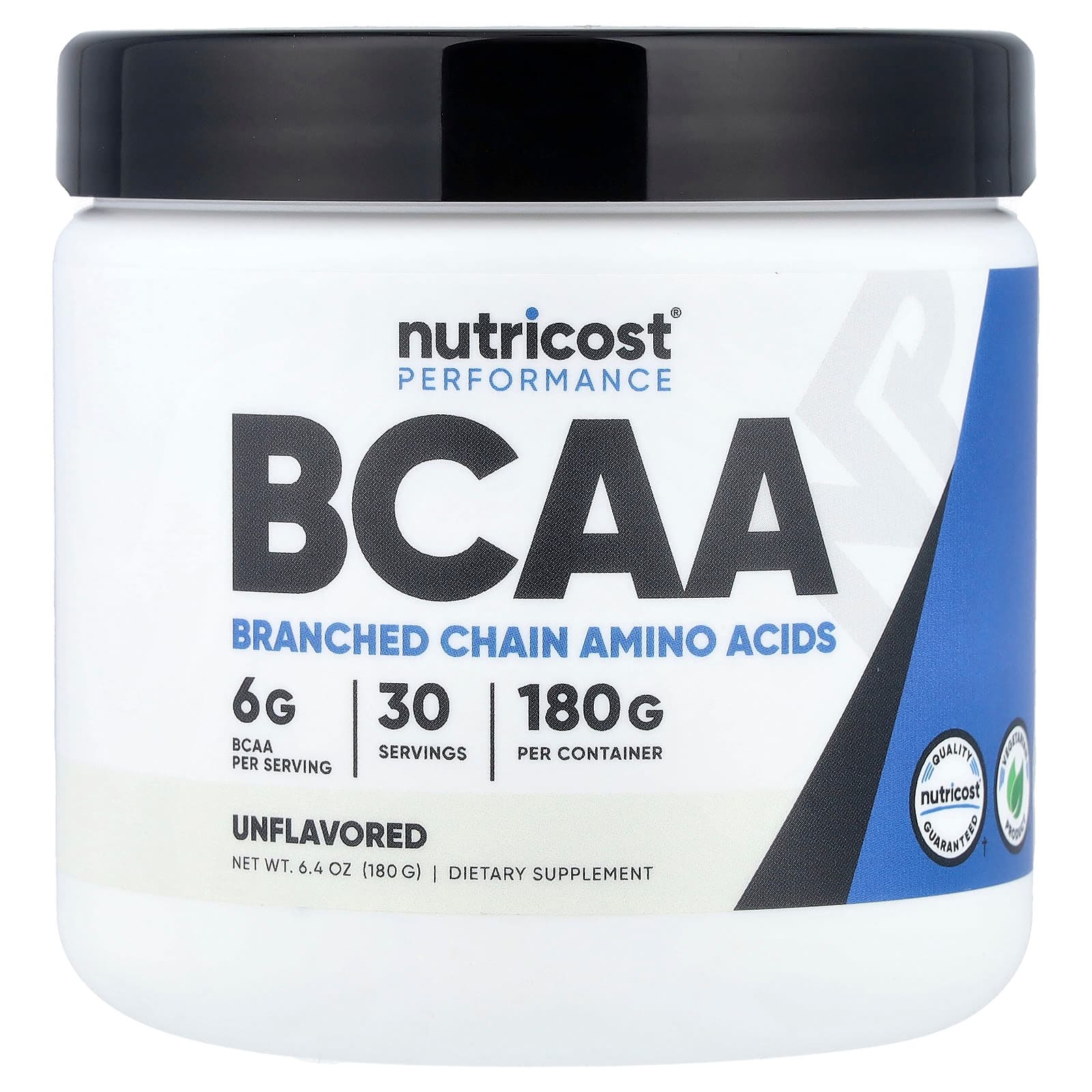 Nutricost Performance, BCAA – Sans arôme – 180 g de Nutricost