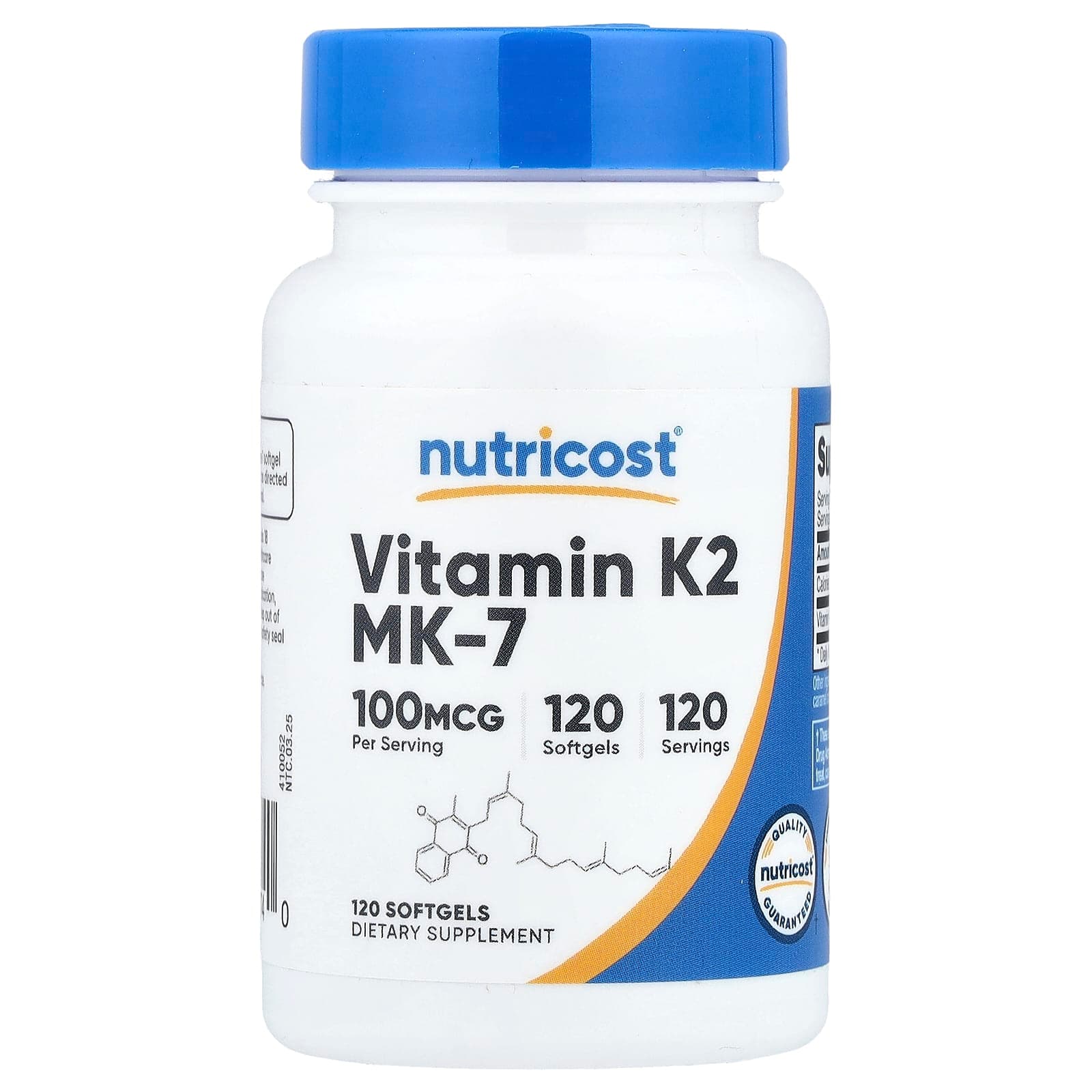 Nutricost Vitamin K2 MK-7 – 120 capsules molles de Nutricost