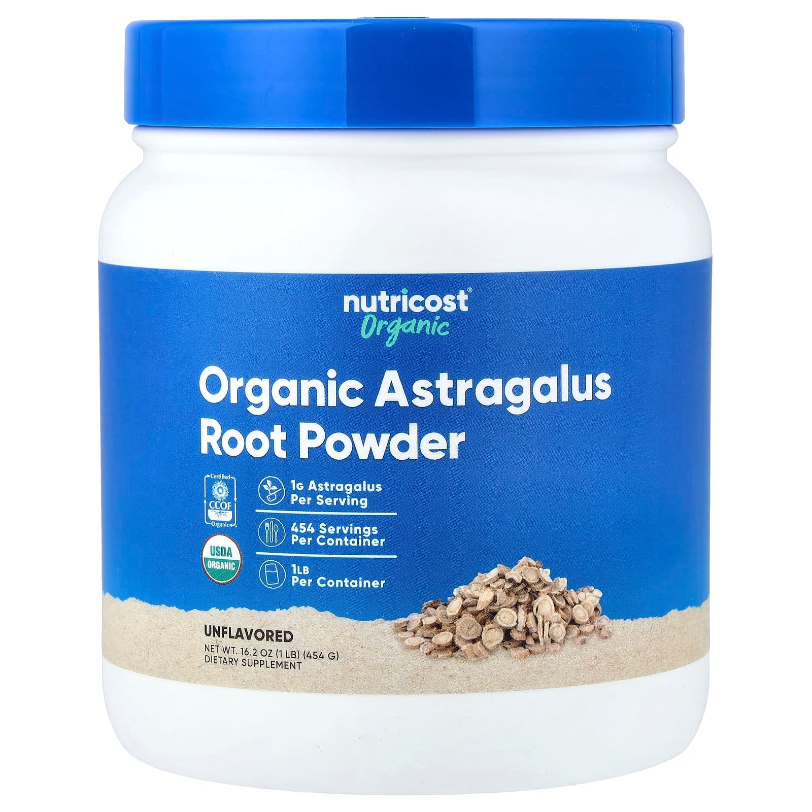 Nutricost Organic Astragalus Root Powder – Sans arôme – 454 g de Nutricost