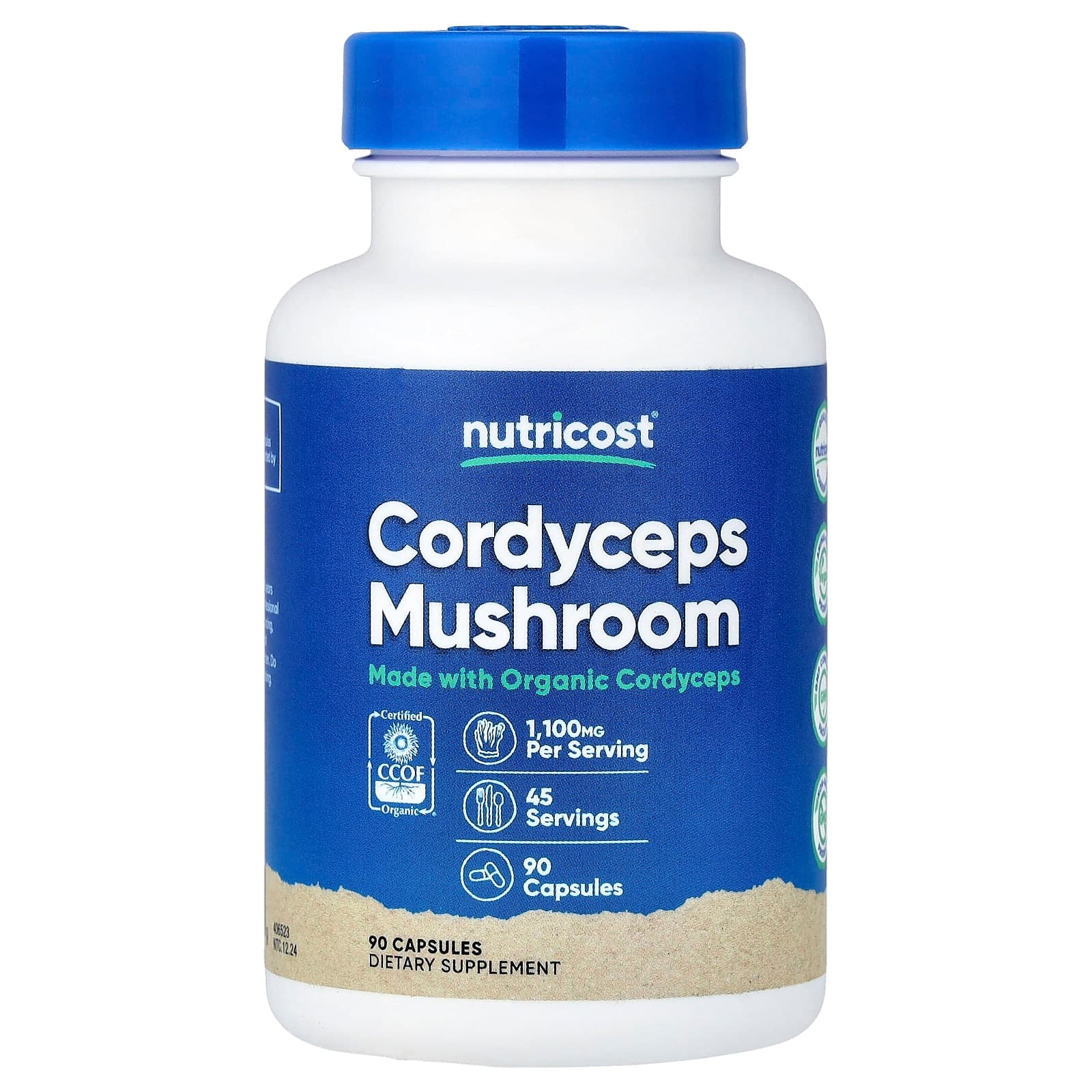 Nutricost Cordyceps Mushroom – 90 gélules de Nutricost