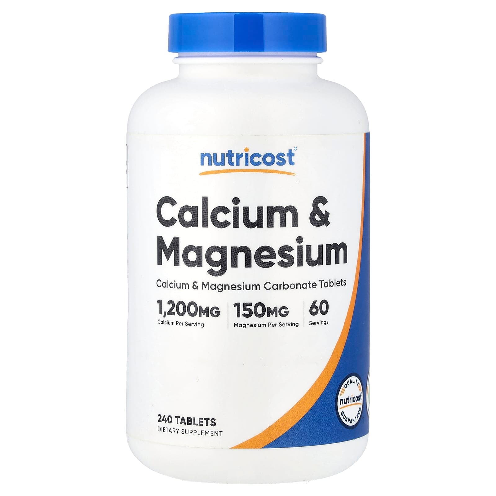 Nutricost Calcium & Magnesium – 240 comprimés de Nutricost