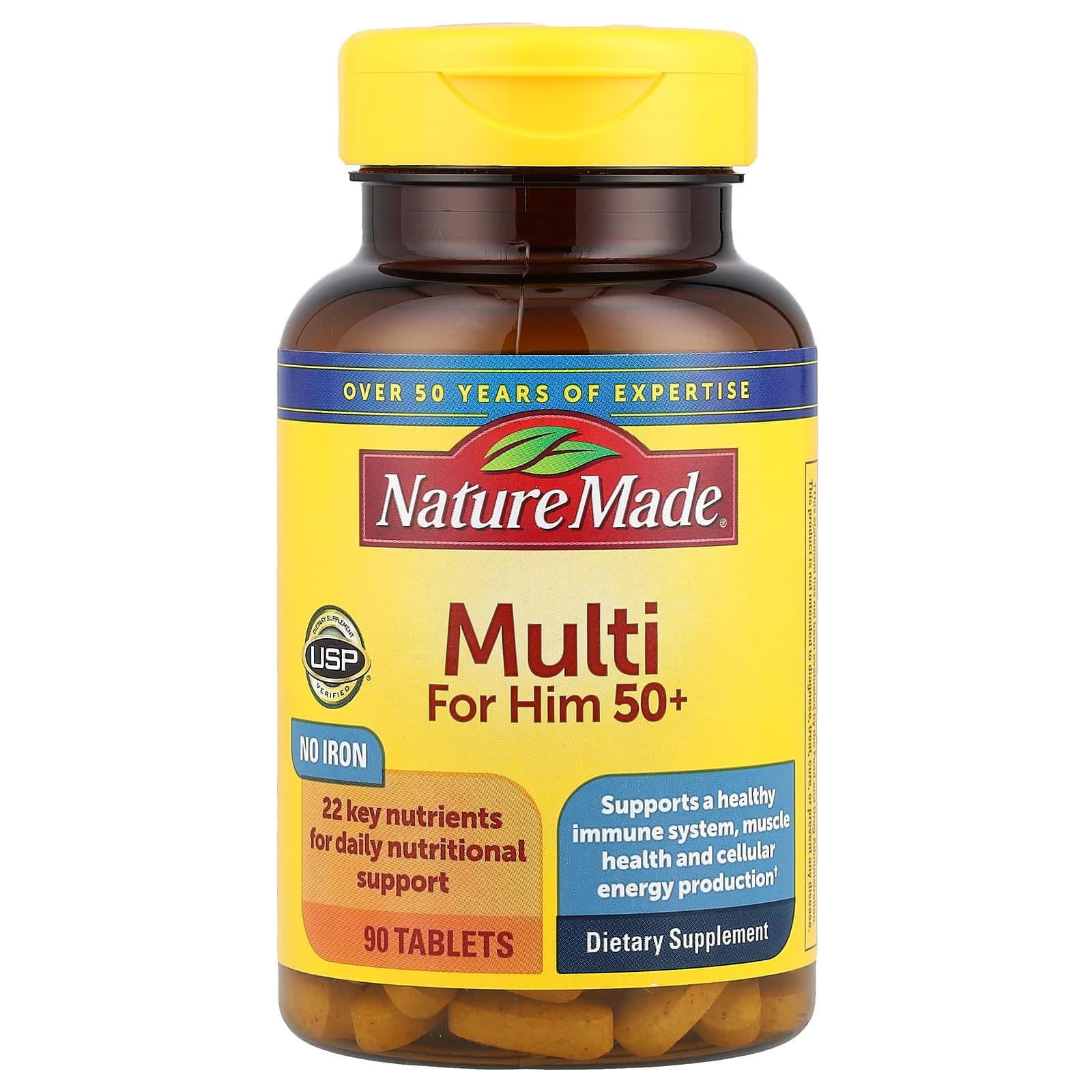 Nature Made Multi For Him 50+ – 90 comprimés de Nature Made