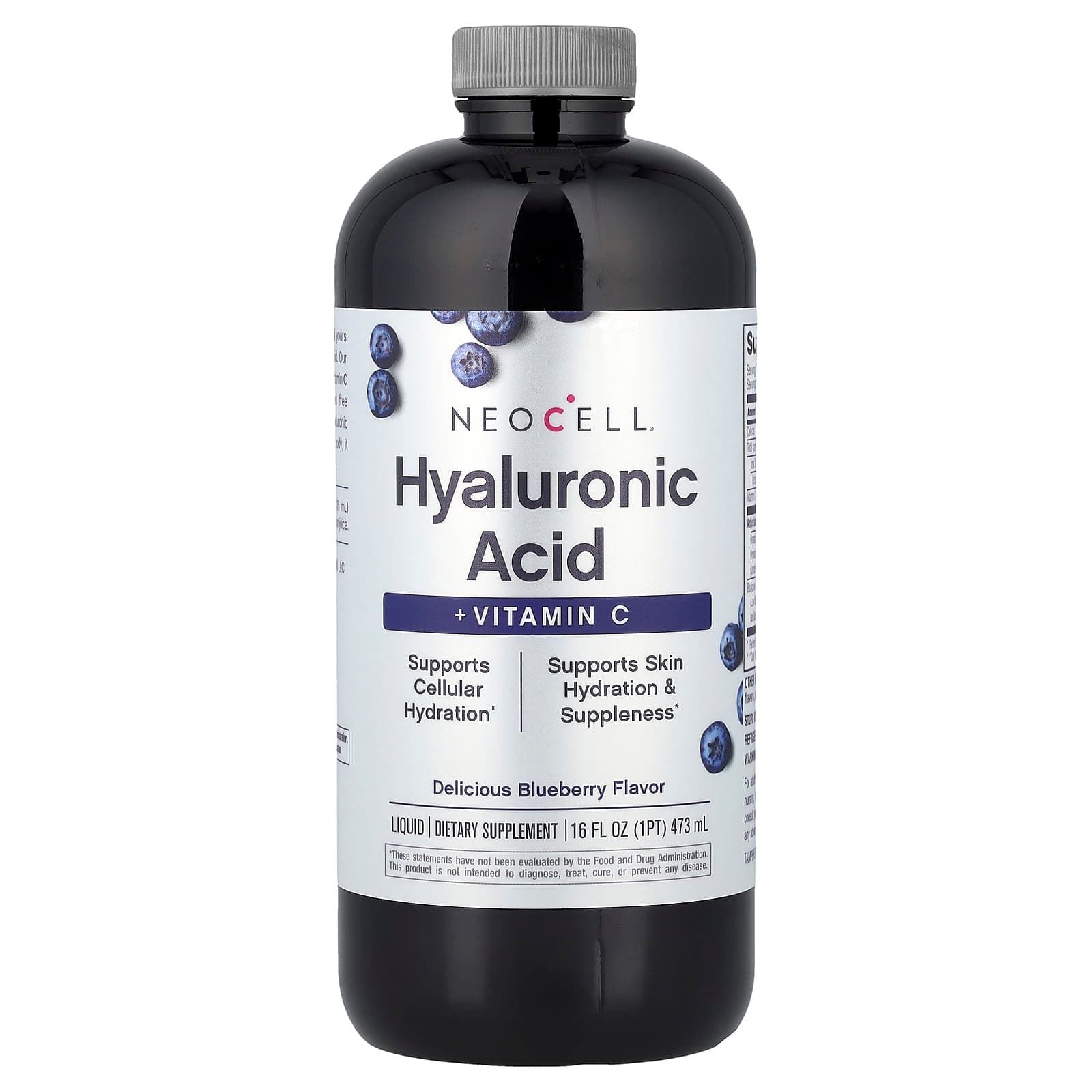 NeoCell Liquid Hyaluronic Acid + Vitamin C – Delicious Blueberry – 473 ml de NeoCell